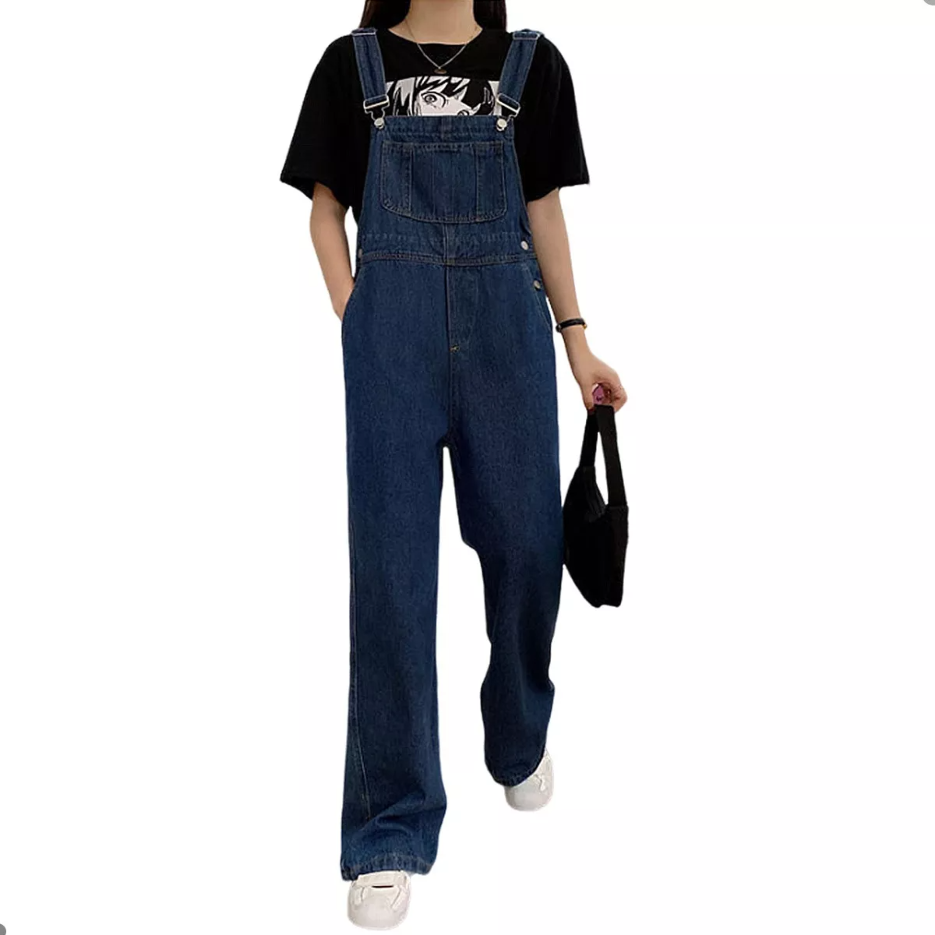 Overol Estilo Mom Mezclilla Jumper Dama Comfortable Body