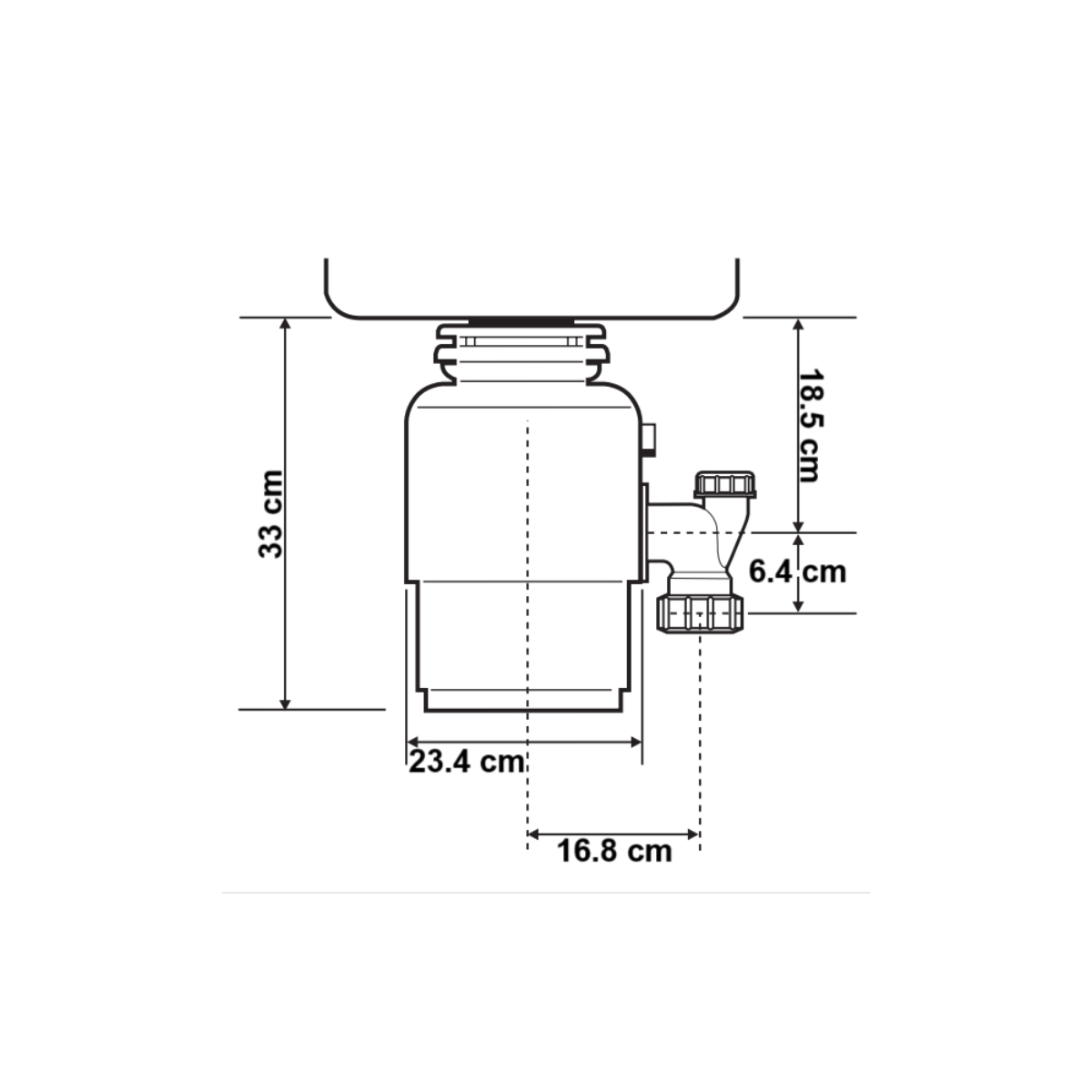 Triturador InSinkErator Evolution 200 de 33 cm de y 1 Caballos de Fuerza