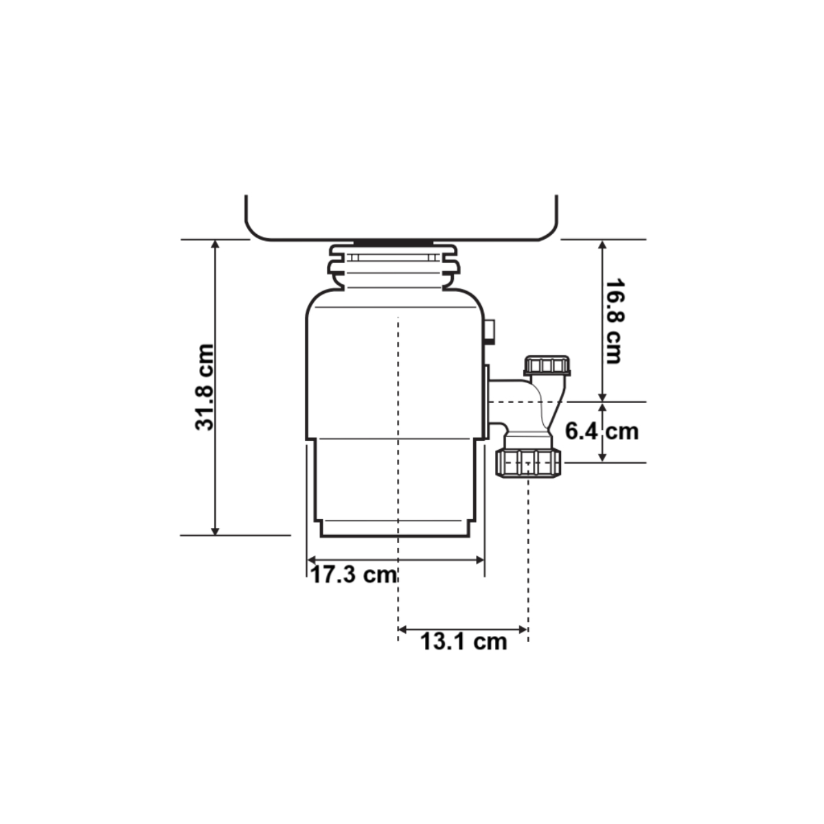 Triturador InSinkErator Model 56 de 31 cm y 0.55 Caballos de Fuerza