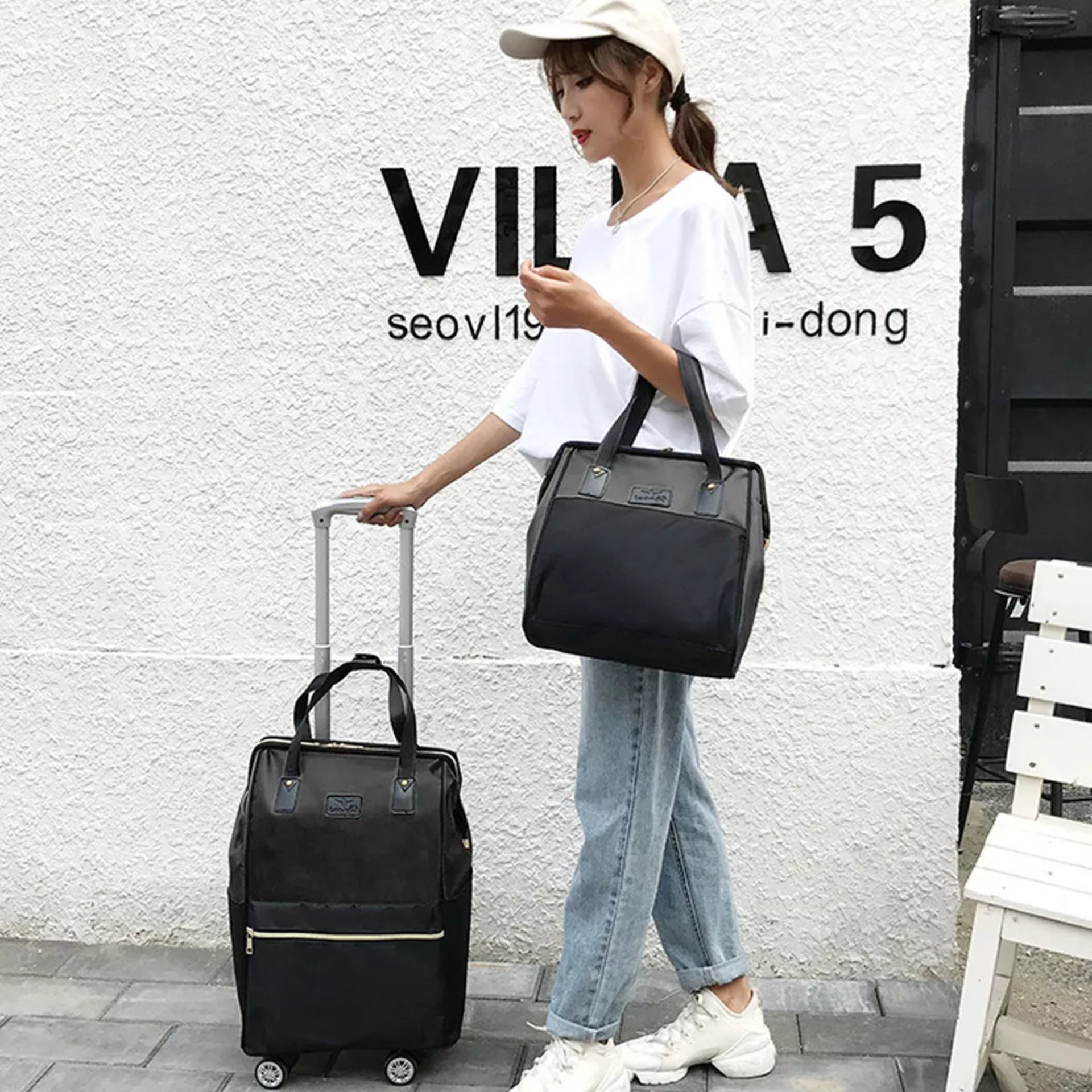 Set Maleta Con Ruedas Mano 20in 15kg Mochilas Escolares De