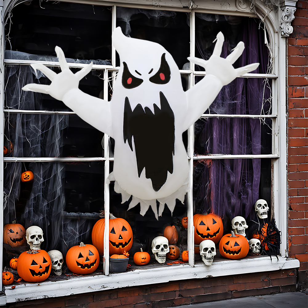 Inflable De Halloween Fantasma 1.2mts Con Luz Decorativo Exterior