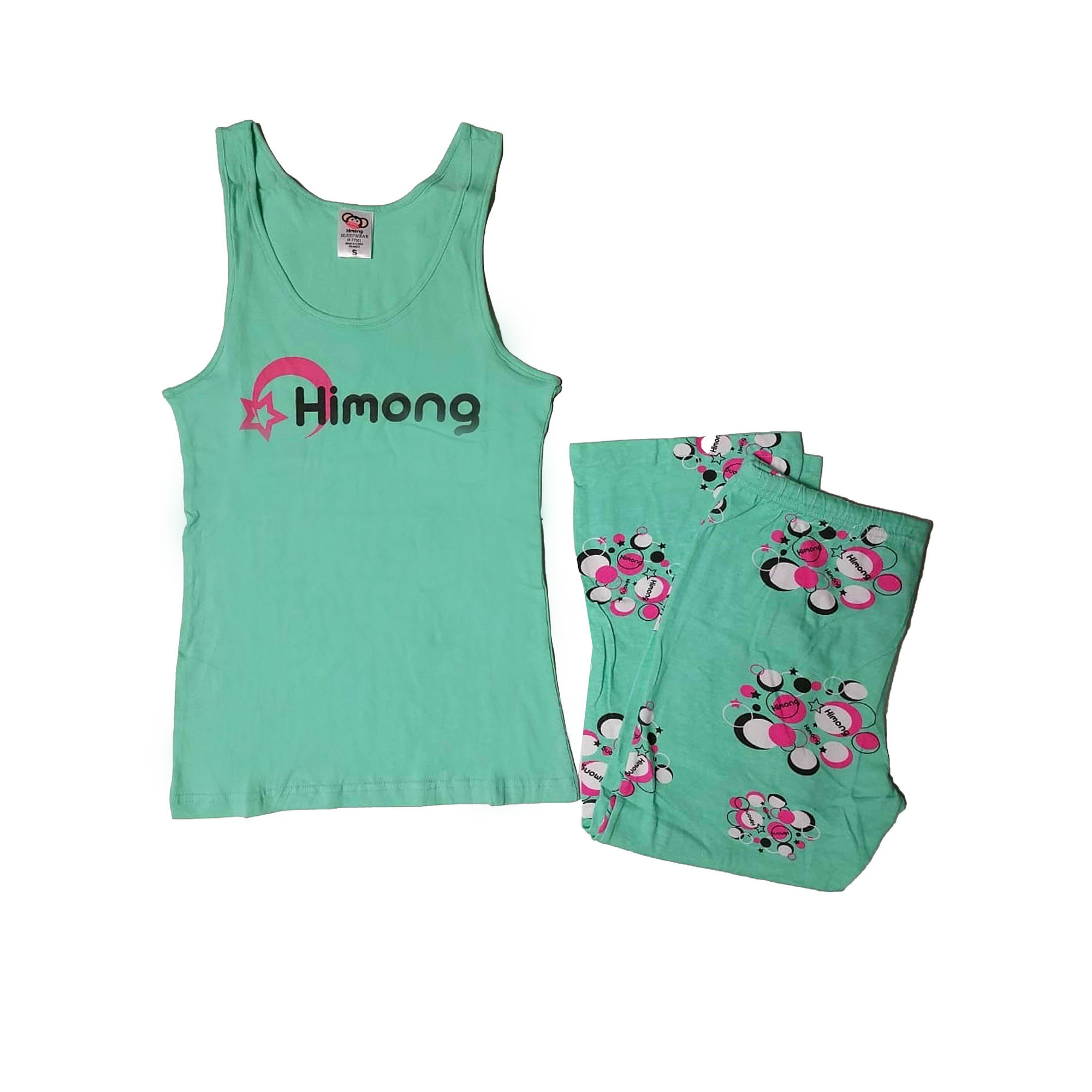 Pijama de Algodón para Mujer Set de Camiseta y Capri.
