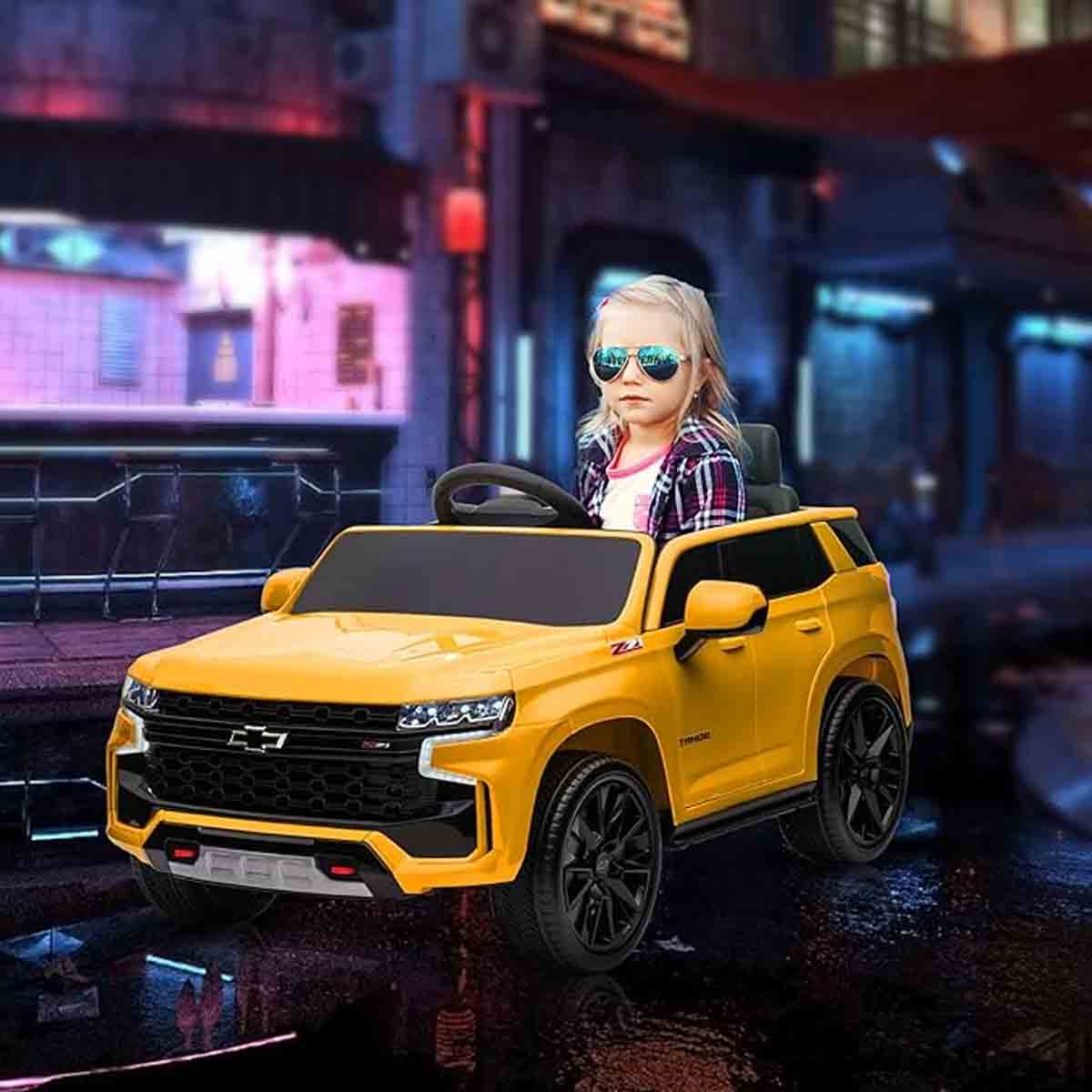 Carro Camioneta Montable Electrico 12V Tahoe SUV Amarillo