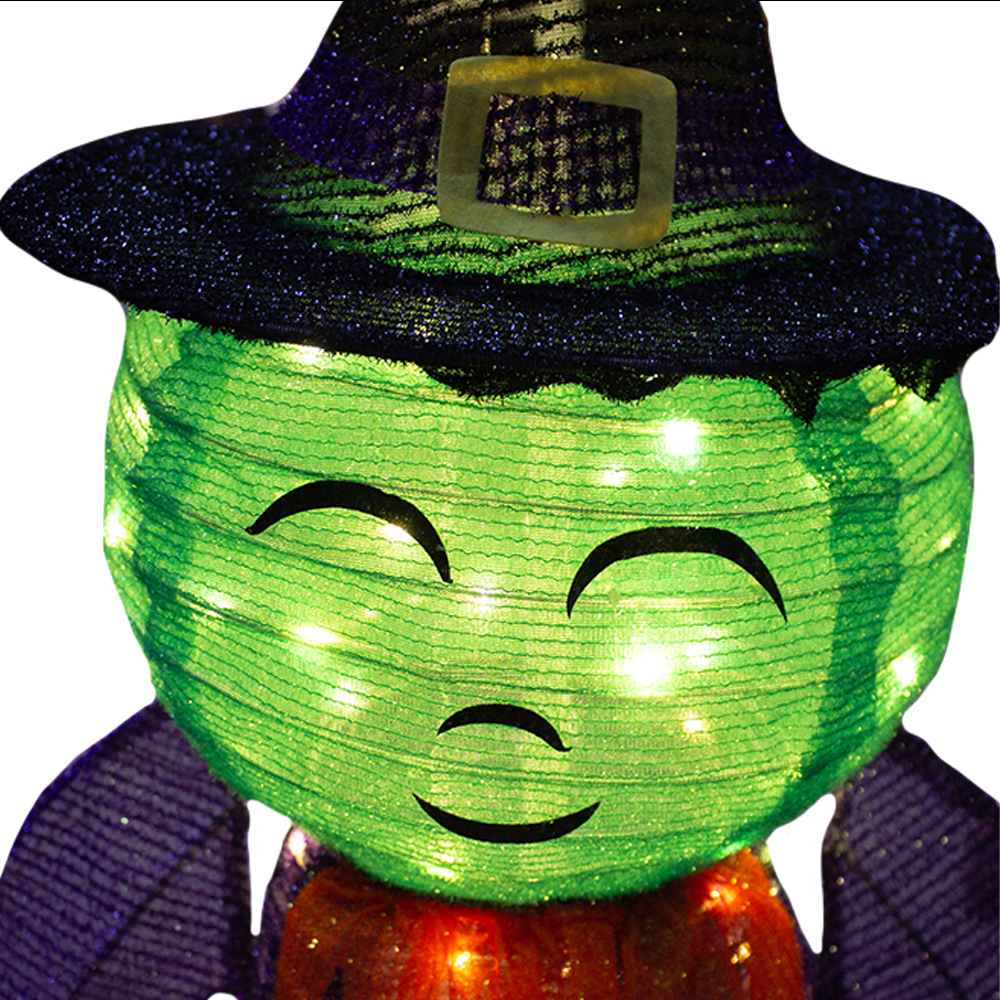 Decoraciones Metalica Halloween con Bruja  en 3D Realistas