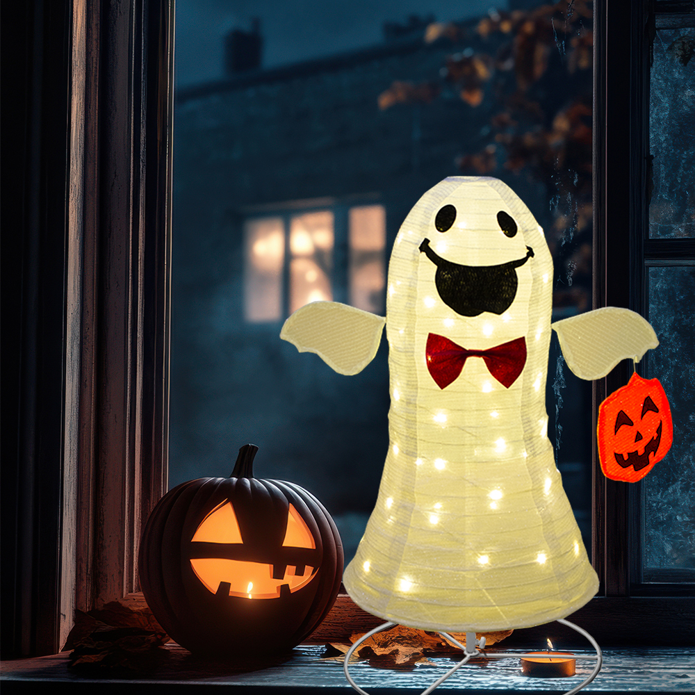  Decoraciones Metalica Halloween con Forma de Fantasma  en 3D Realistas
