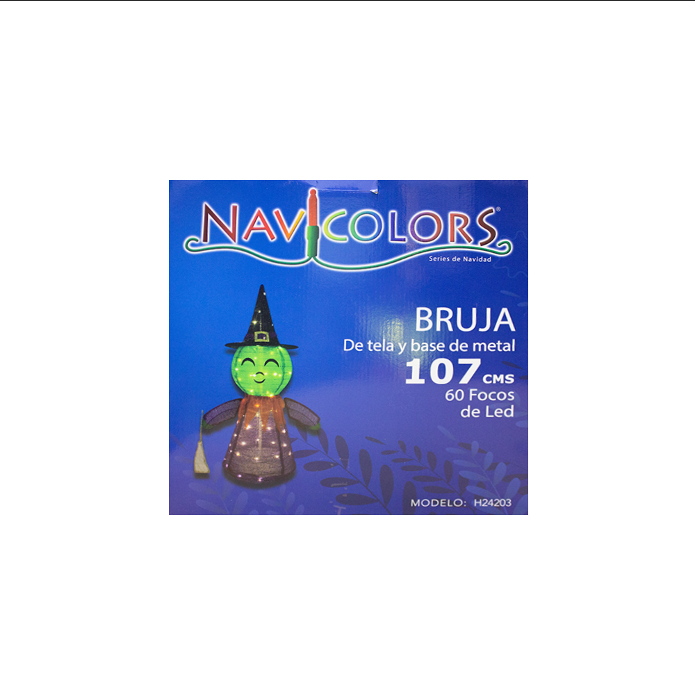  Decoraciones Metalica Halloween con Bruja  en 3D Realistas