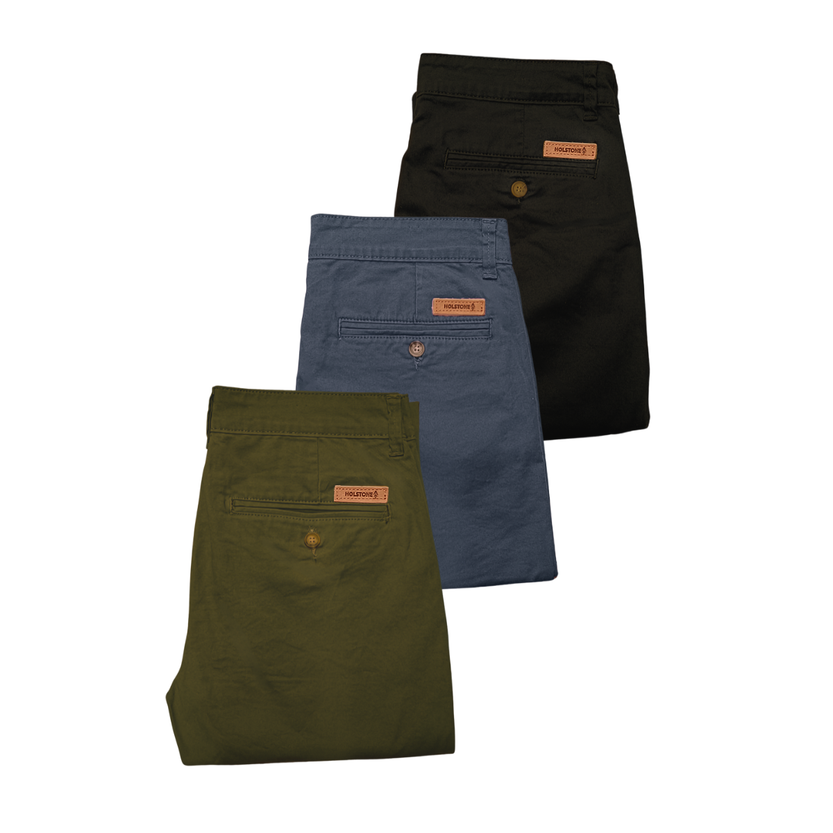 3 Pack Pantalon Holstone Estilo Chino Para Hombre