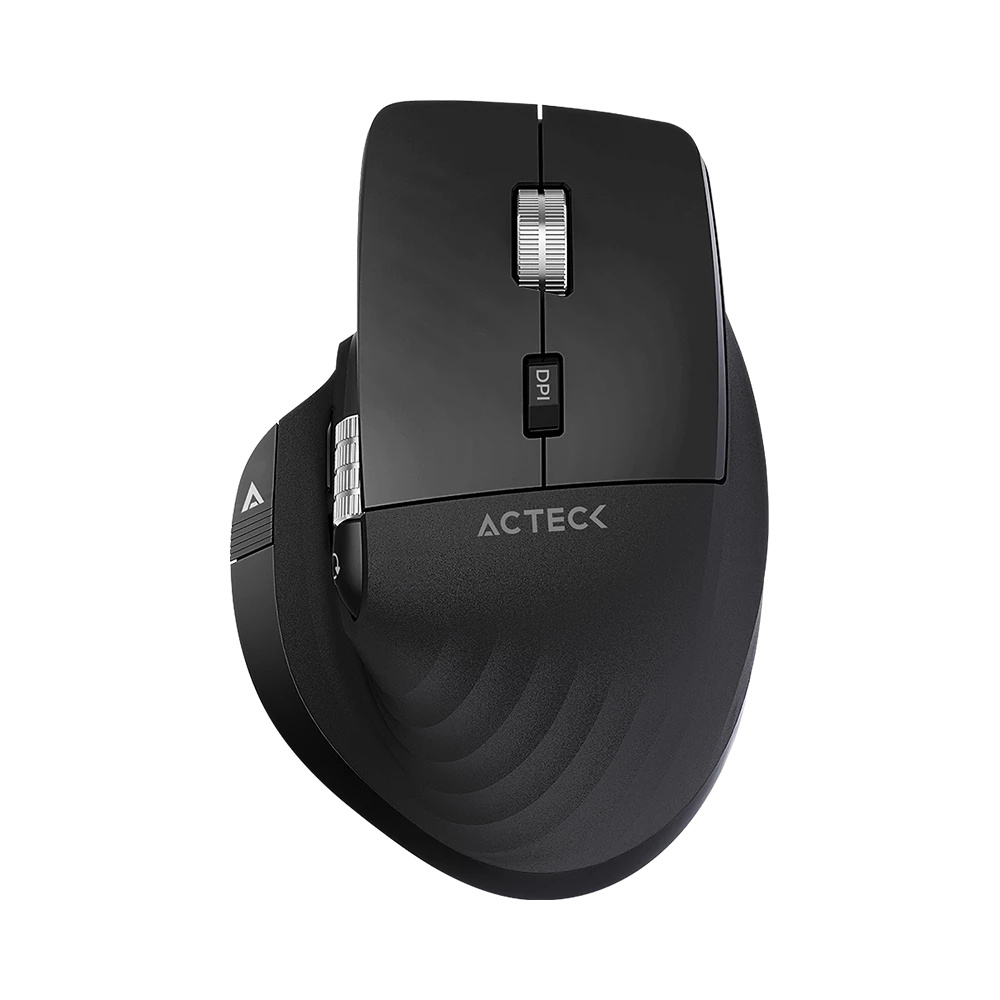 Acteck Mouse Ergonomico VIRTUOS Pro MI780 3000dpi Inalambrico 8 Botones Negro 