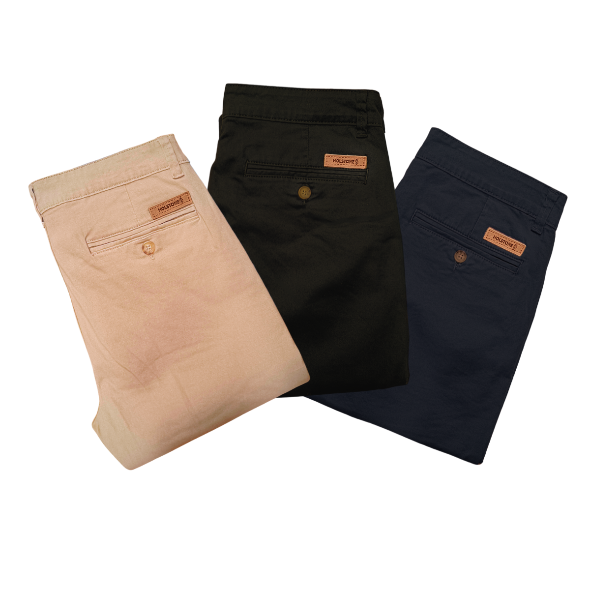 3 Pack Pantalon Holstone Estilo Chino Para Hombre