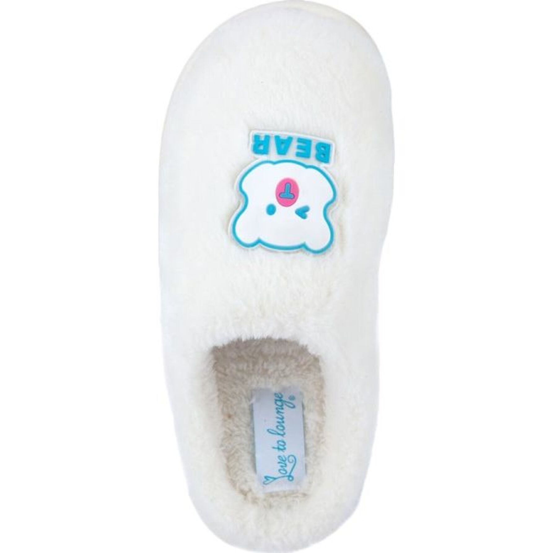 Pantufla para mujer, con estampado de oso y luces, color blanco, marca Love to Lounge 1169142