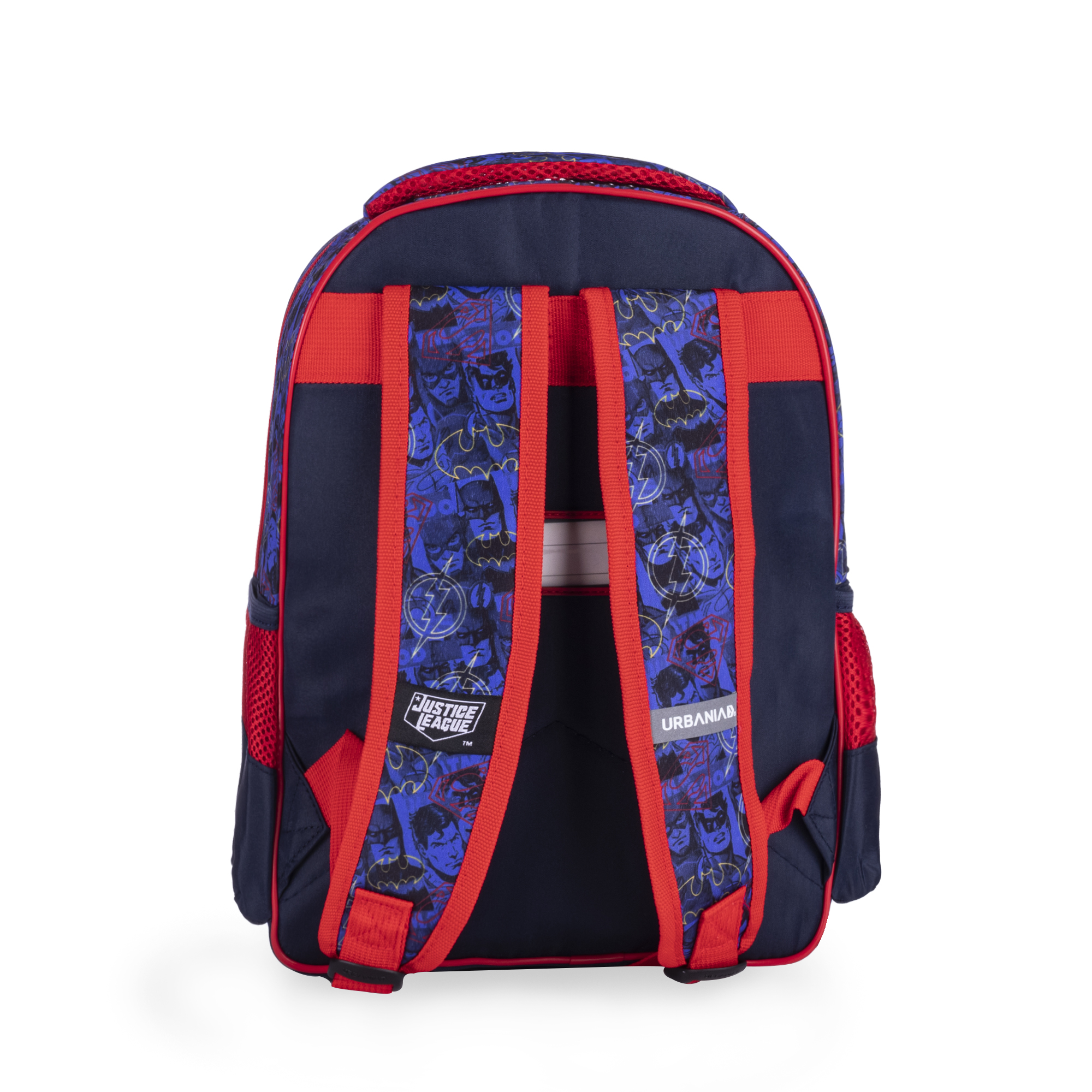 Mochila Kínder Liga De La Justicia 3d Escolar Super Héroes Color Multicolor