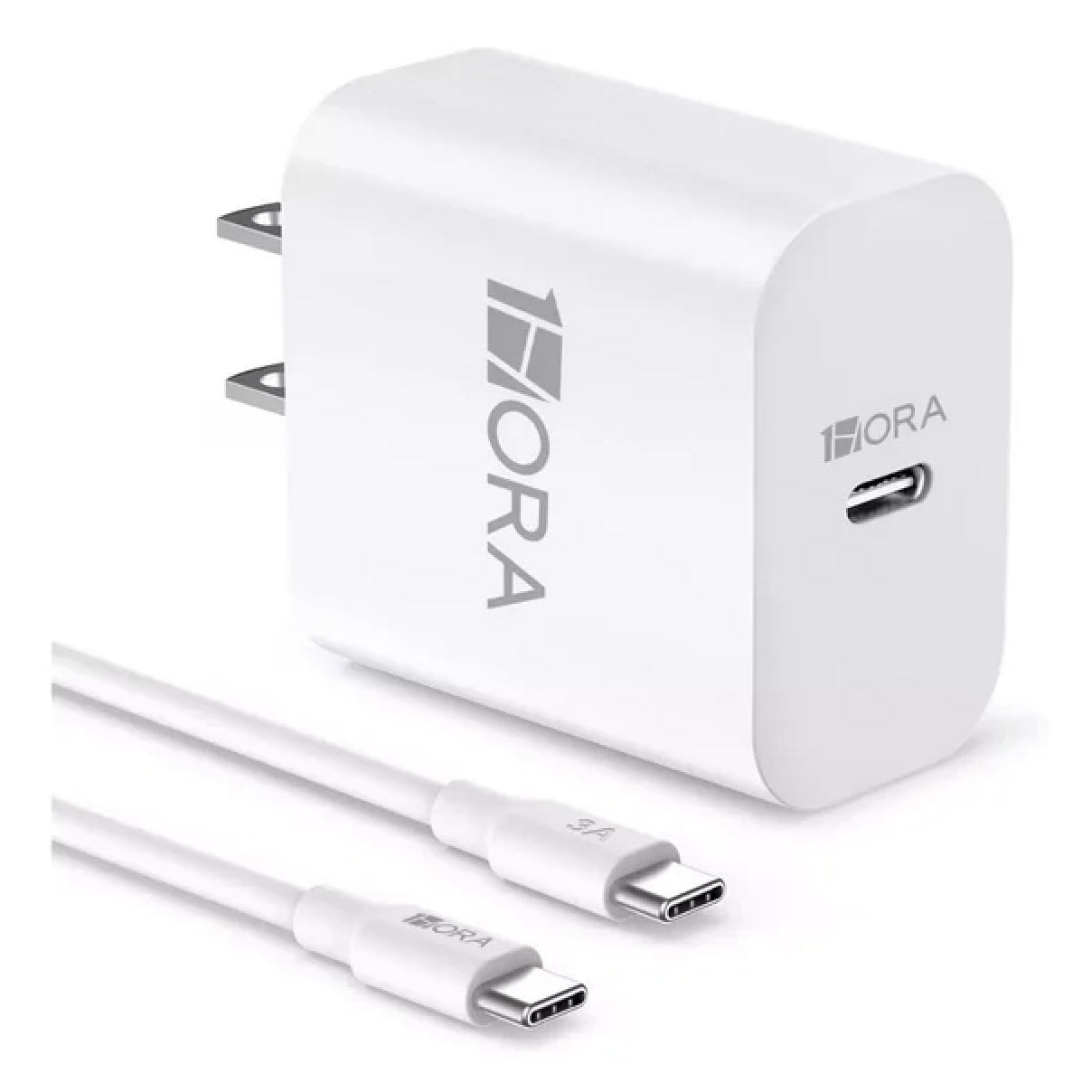 Cargador Tipo C 20w Carga Rápida Con Cable C A C 1m 1hora Gar153 Compatible Para iPhone 15 Samsung Xiaomi Huawei