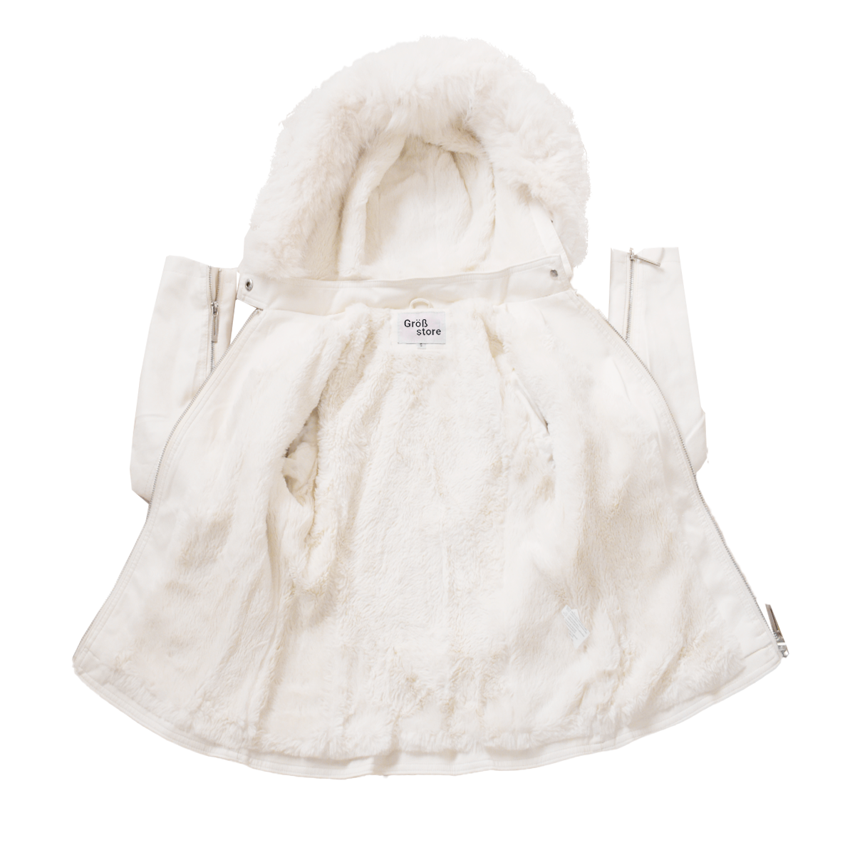 Chamarra Piel Con Felpa Gorro Desmontable Cuero Pu.