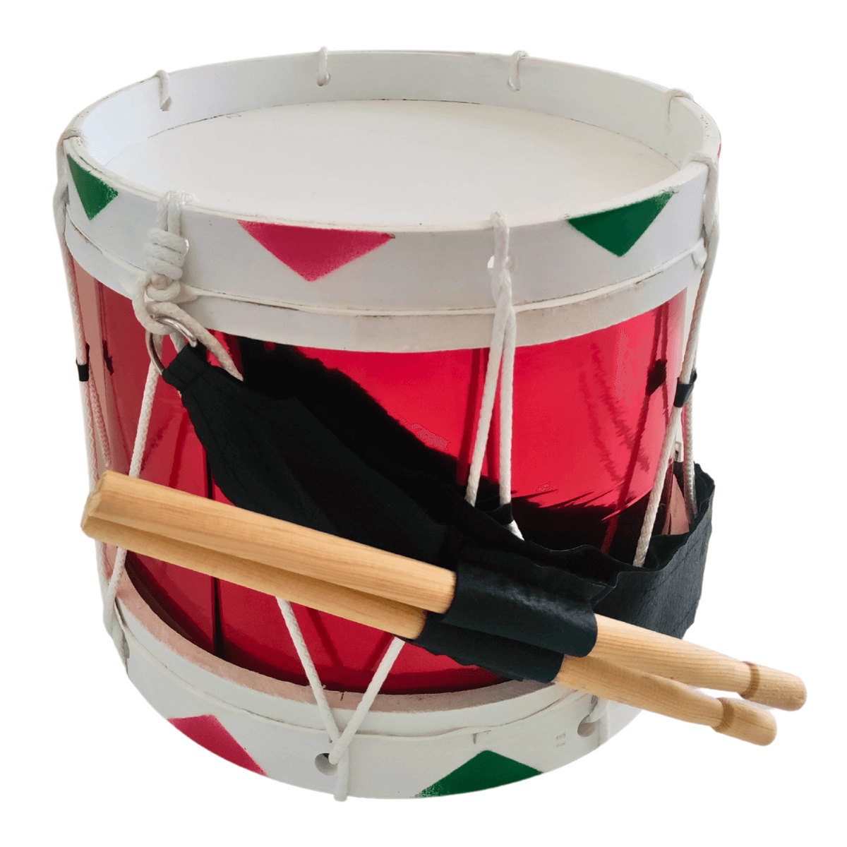 Tambor de madera 10" (25cm) | Parche de piel, ideal para niños. Desarrolla el ritmo y la creatividad