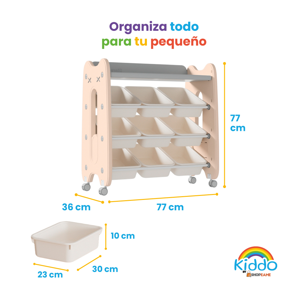 Juguetero organizador 9 cajones montessori 
