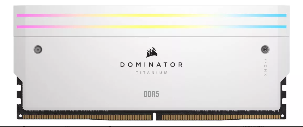 Corsair Dominator Titanium RGB DDR5 RAM de 32 GB (2 x 16 GB) DDR5 7200 MHz CL34 Intel XMP iCUE BLANCO