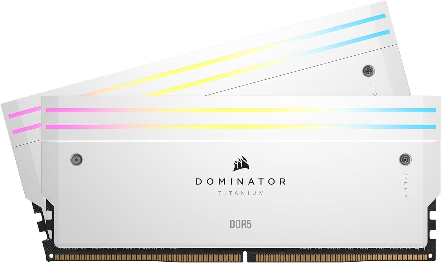 Corsair Dominator Titanium RGB DDR5 RAM de 32 GB (2 x 16 GB) DDR5 7200 MHz CL34 Intel XMP iCUE BLANCO