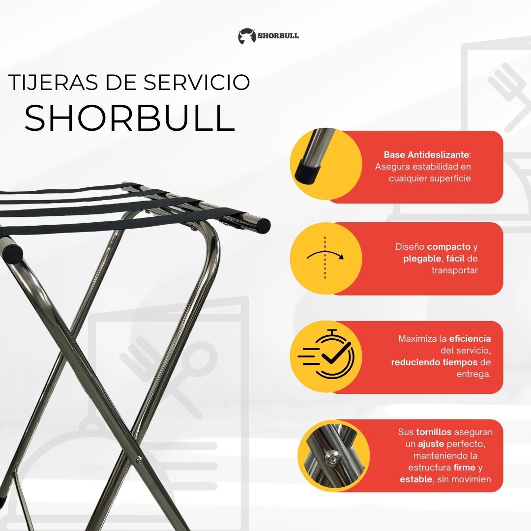 Tijeras de servicio restaurantes porta charolas Shorbull