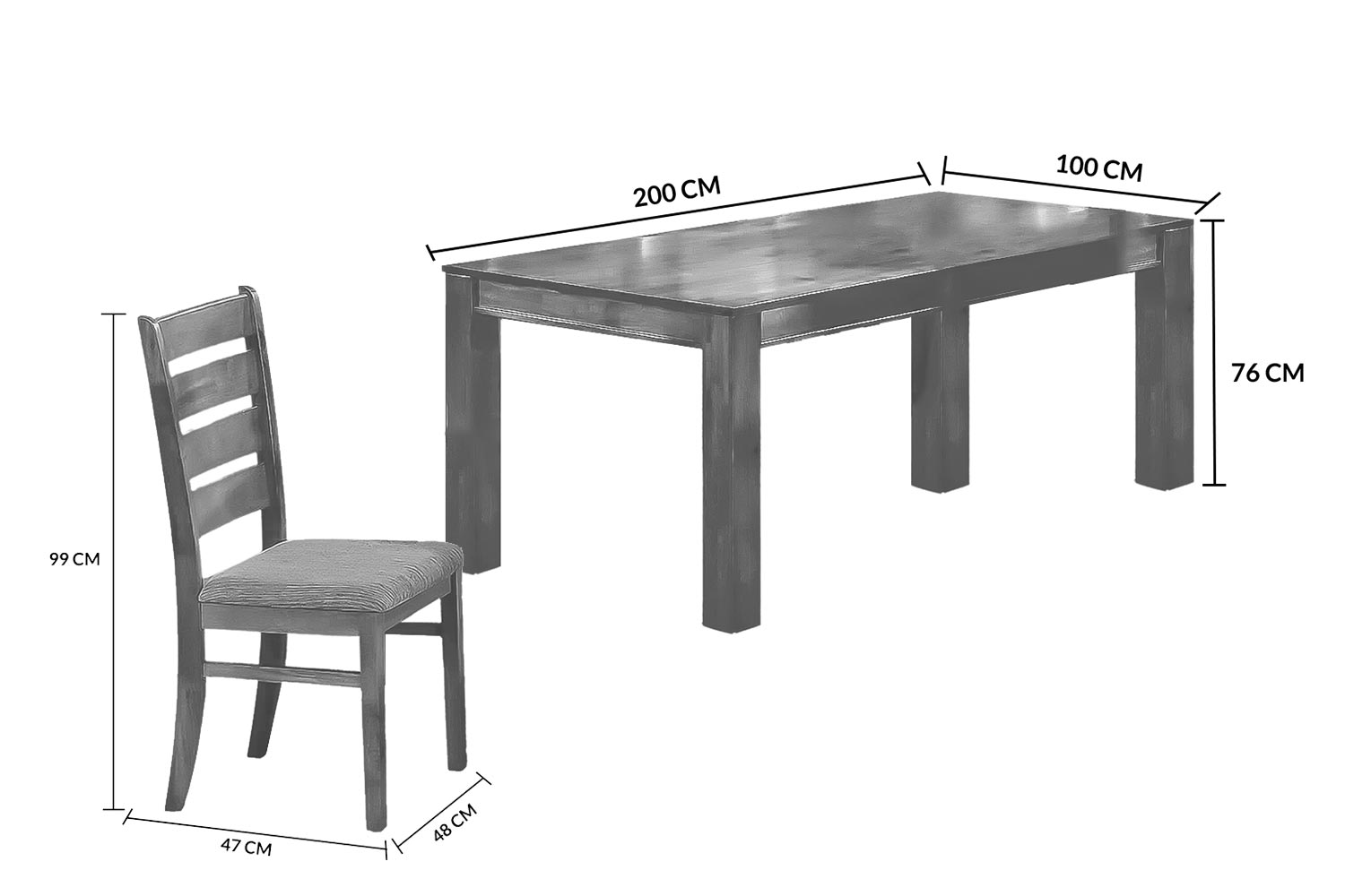 Comedor Minimalista de Madera con 8 Sillas Bossa Zurich