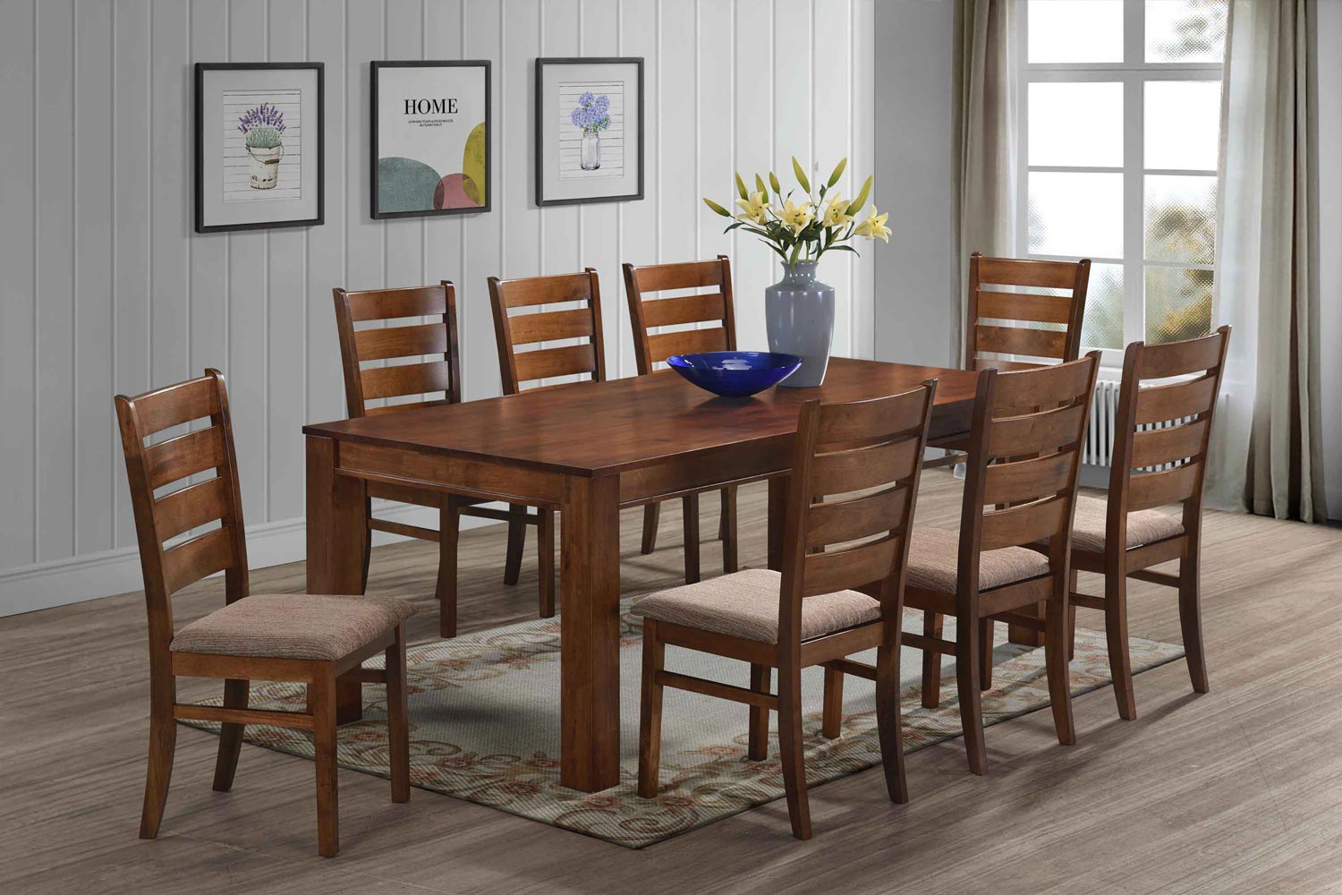 Comedor Minimalista de Madera con 8 Sillas Bossa Zurich