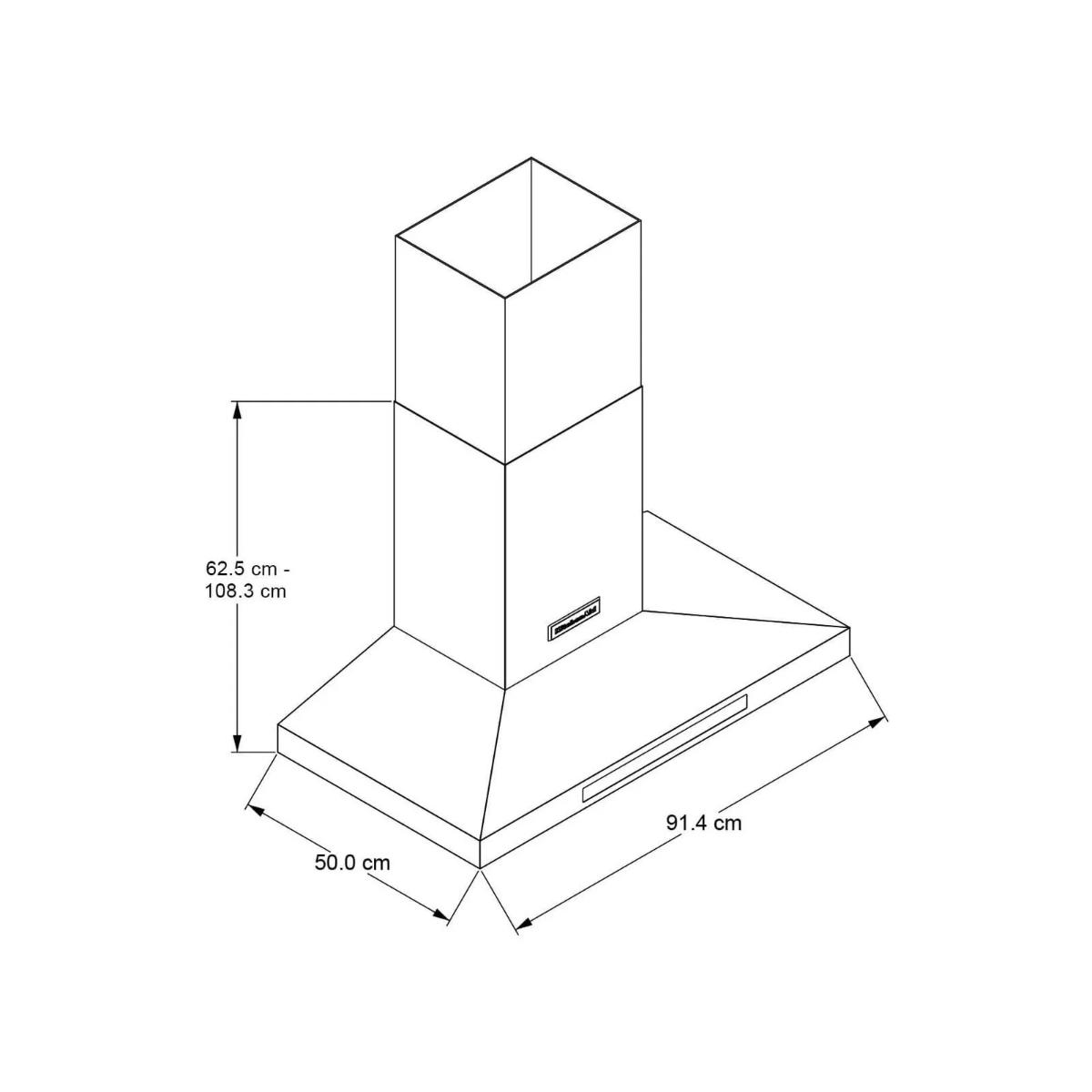 Campana Pared KitchenAid KVWB600DSS de 76 cm de Acero Inoxidable