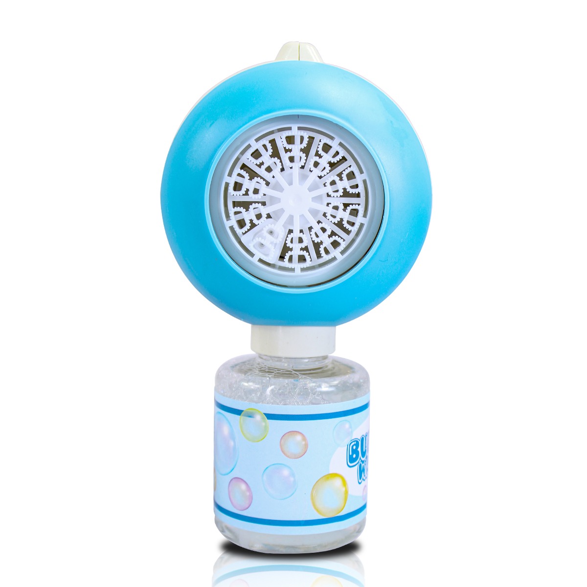 Pistola Burbujas de Jabon Niños,Maquina de Burbujas Automática Recargable con Luces LED/5000+ Burbujas/100ml Solució