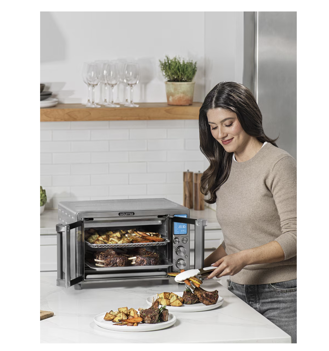 Horno  Gourmia  Freidora De Aire 24 L 2 Puertas