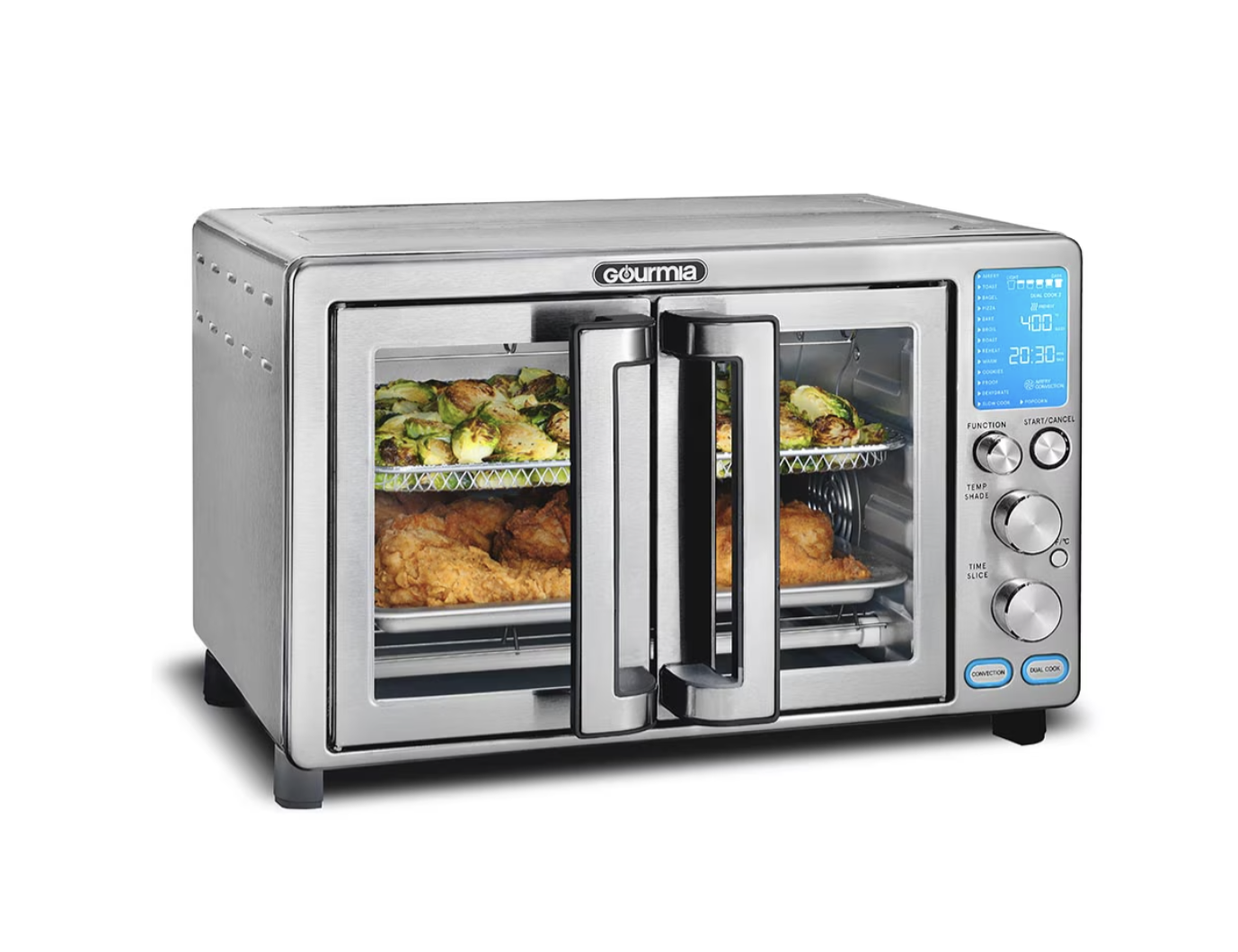 Horno  Gourmia  Freidora De Aire 24 L 2 Puertas