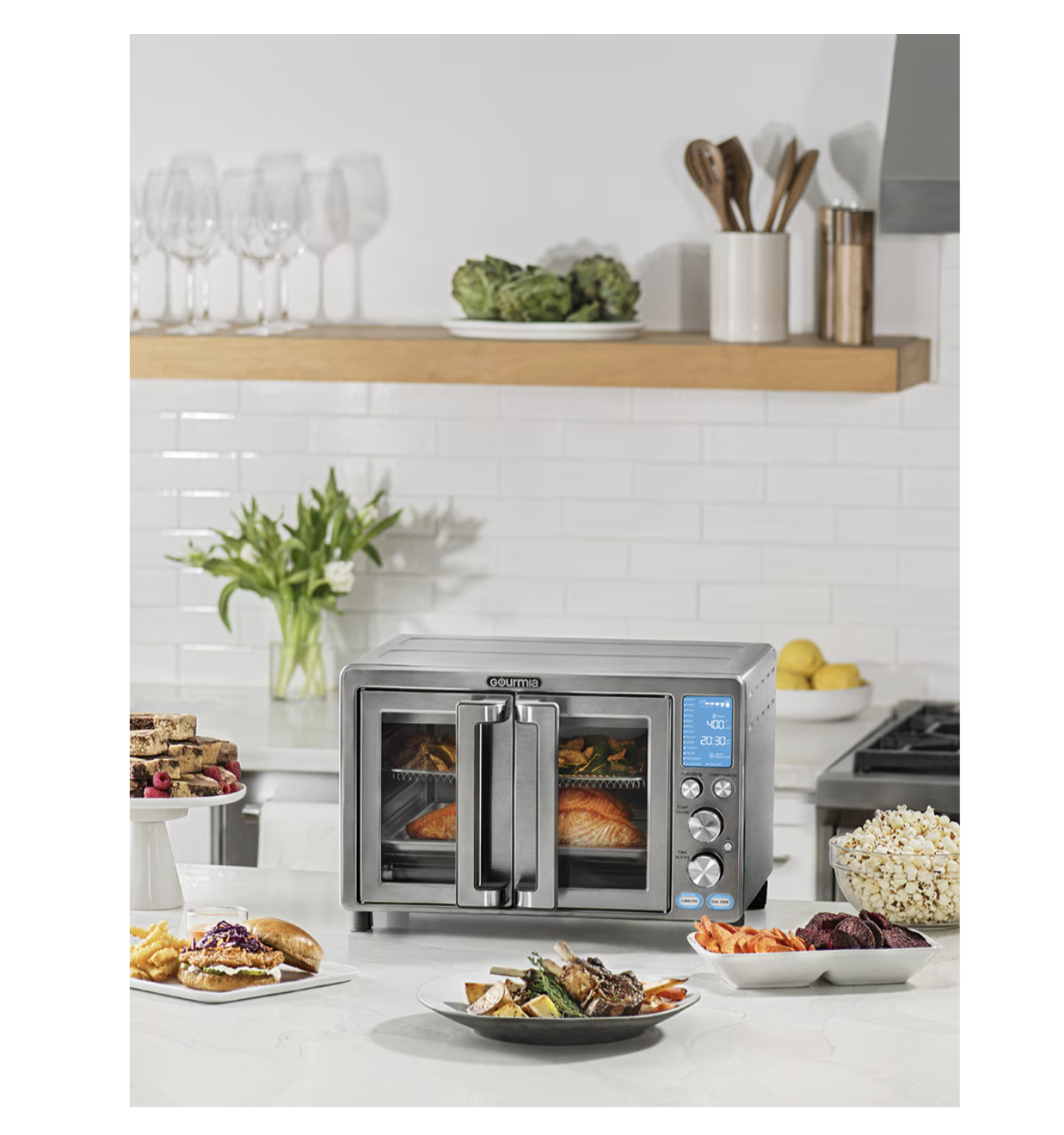 Horno  Gourmia  Freidora De Aire 24 L 2 Puertas