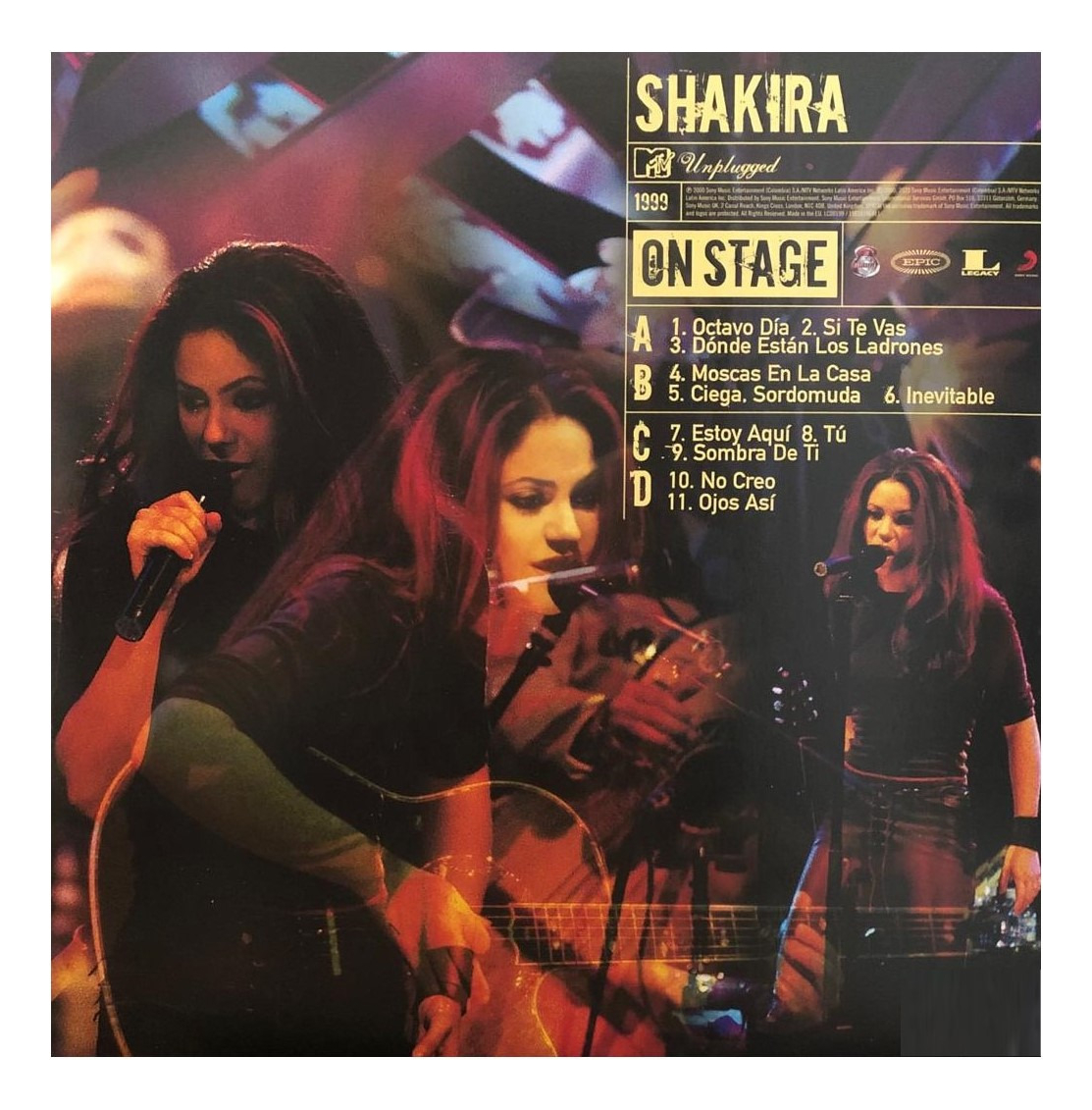 Shakira Mtv Unplugged Black Negro 2 Lp Viny