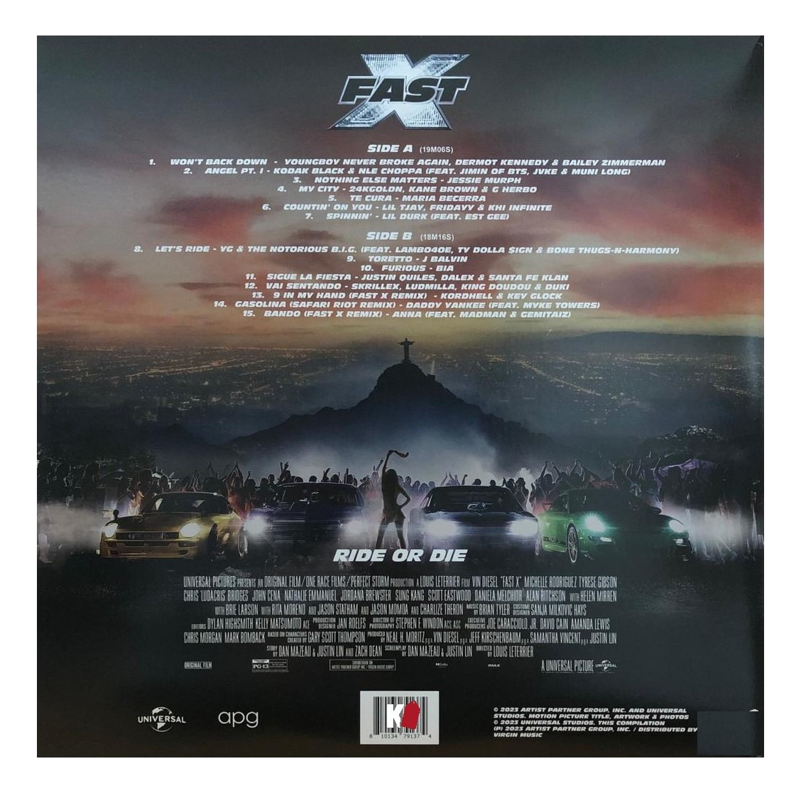 Fast y Furious Rapidos Furiosos X 10 Soundtrack Lp Viny