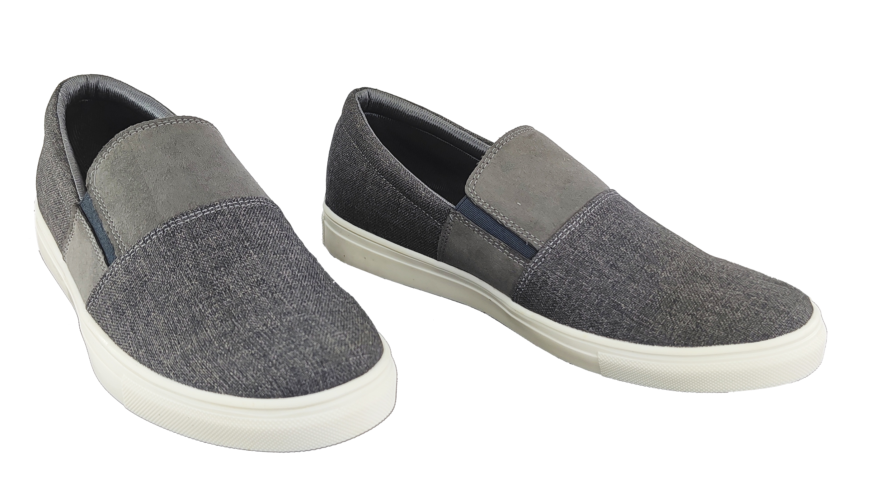 Tenis Mocasín Hombre En Tela Fresco Cómodo Marinero Topsider Color Gris