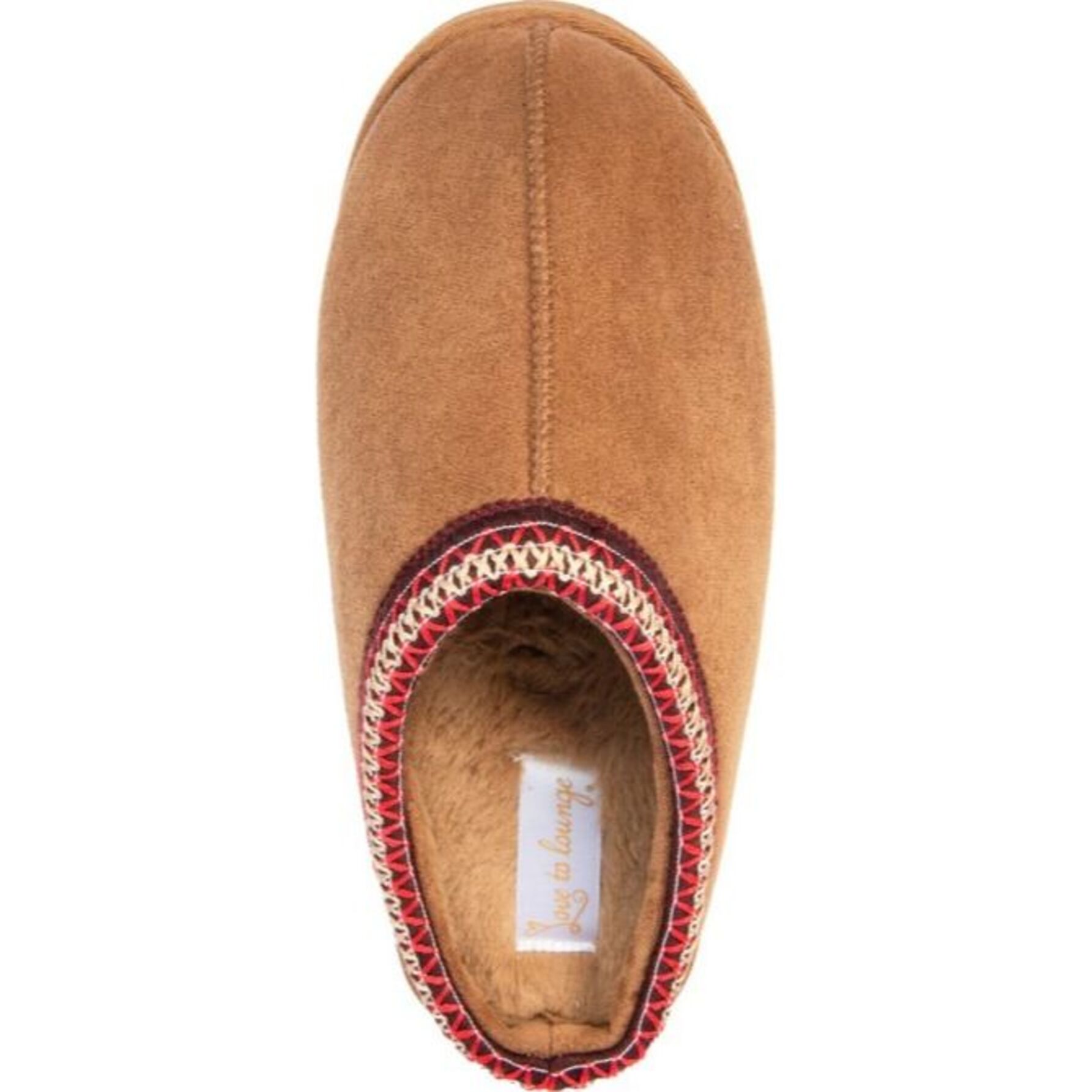 Pantufla para mujer, con plataforma, de peluche, color café, marca Love to Lounge 1140793