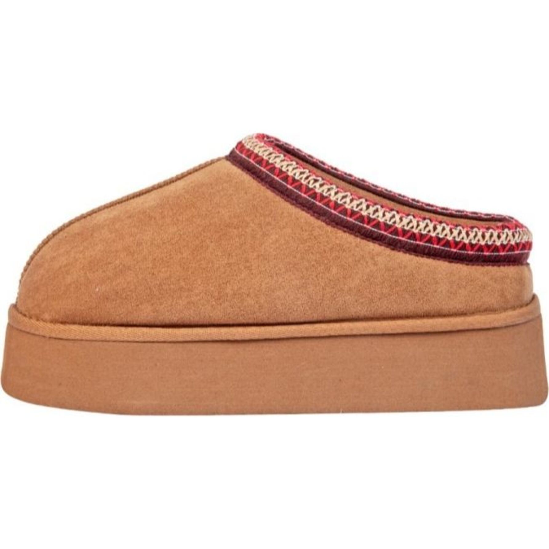 Pantufla para mujer, con plataforma, de peluche, color café, marca Love to Lounge 1140793