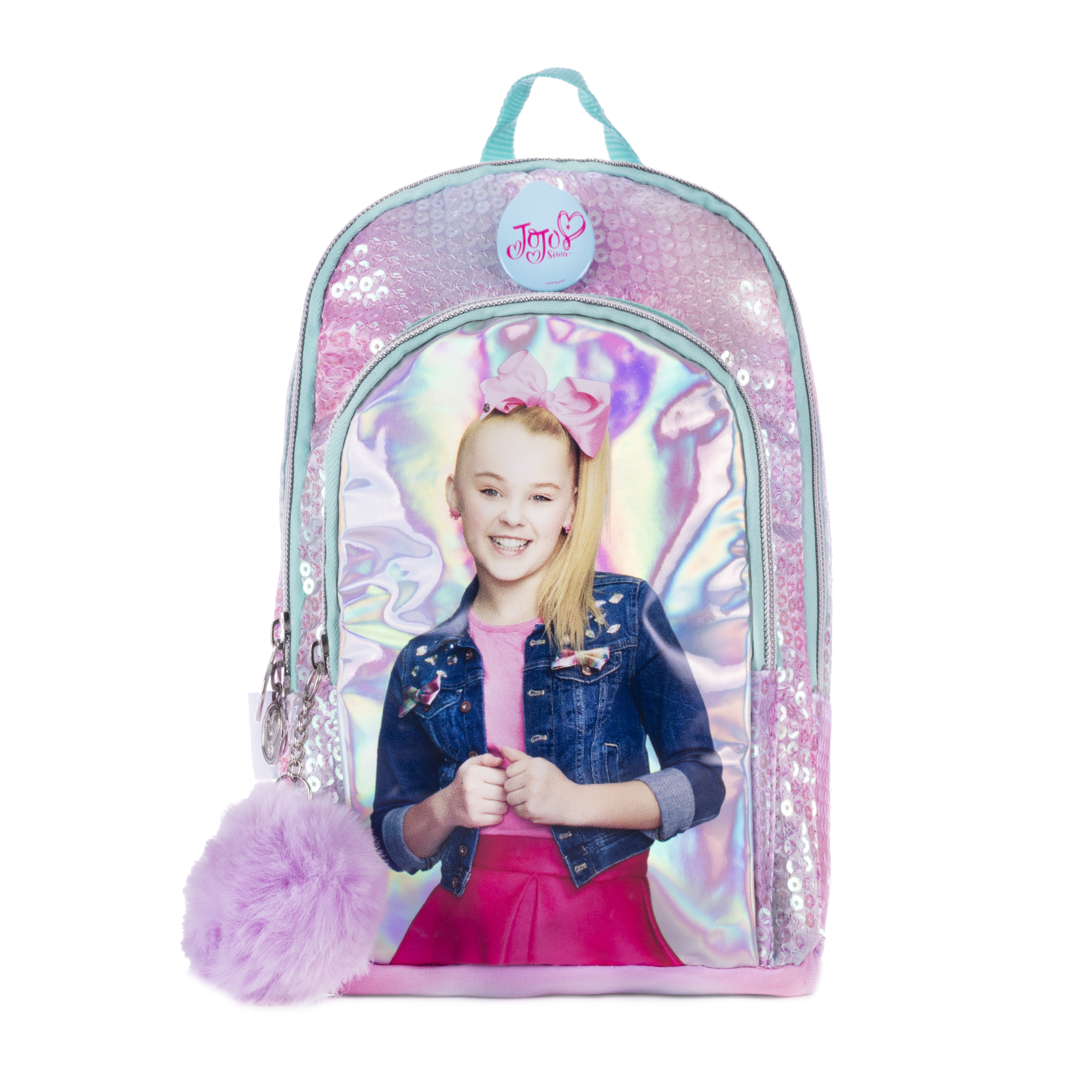 Mochila Jojo Siwa Modelo Lentejuela Plateada