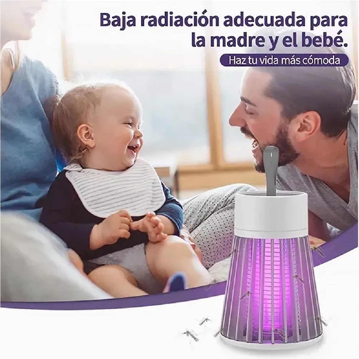 Lampara Mata Mosquitos Repelente Uv Eléctrica Mosca Usb 5w