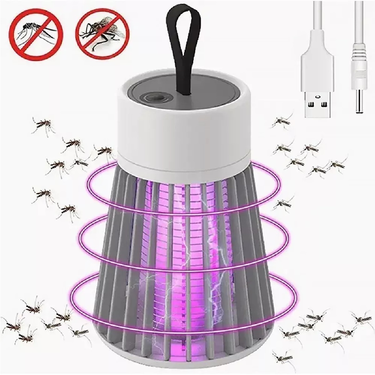 Lampara Mata Mosquitos Repelente Uv Eléctrica Mosca Usb 5w