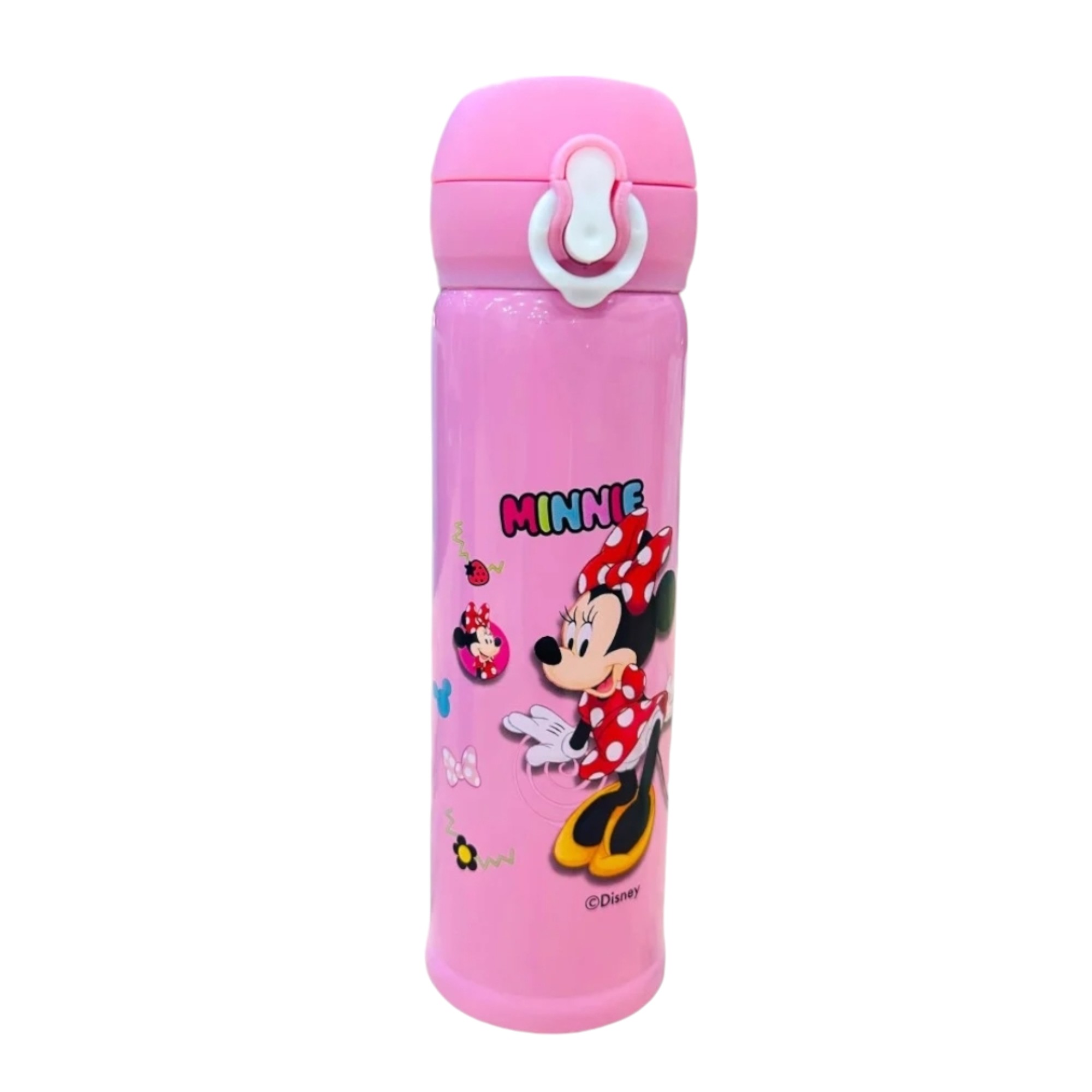 Termo Minnie Mouse 500 millitros, seguro anti derrames