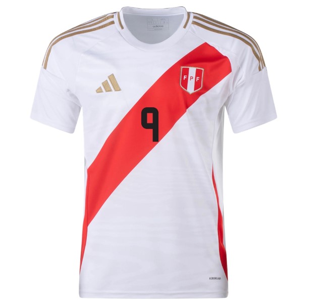 Nuevo! Jersey Peru 2024/2025 Titular Local Blanca Paolo Guerrero 9 Talla L.
