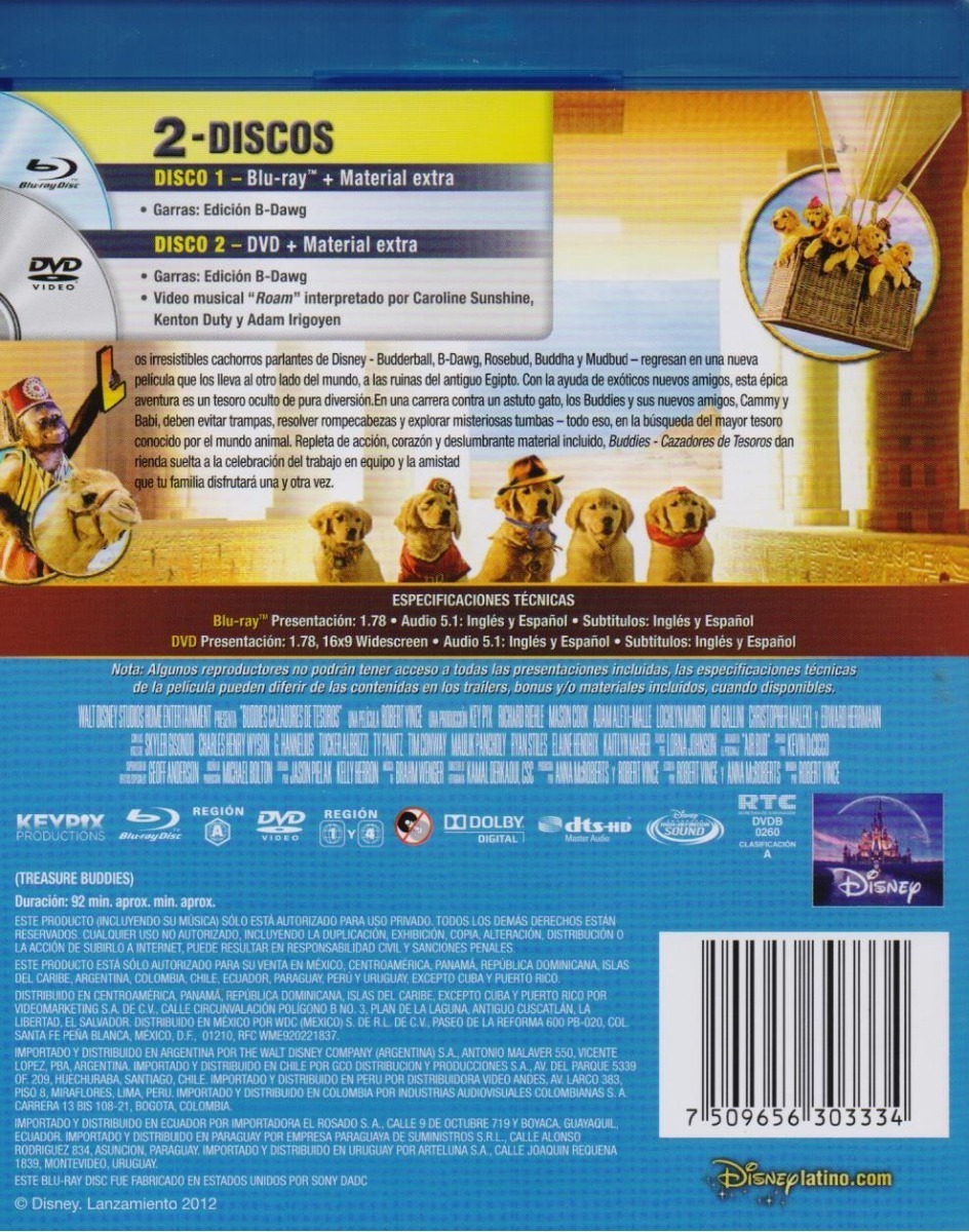 Buddies Cazadores De Tesoros Treasure Pelicula Blu ray  Dvd