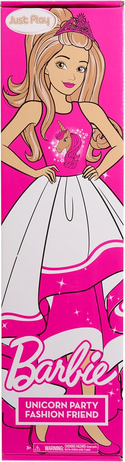 Barbie Gigante Fiesta Unicornio 72cm De Altura Pelo Rubio
