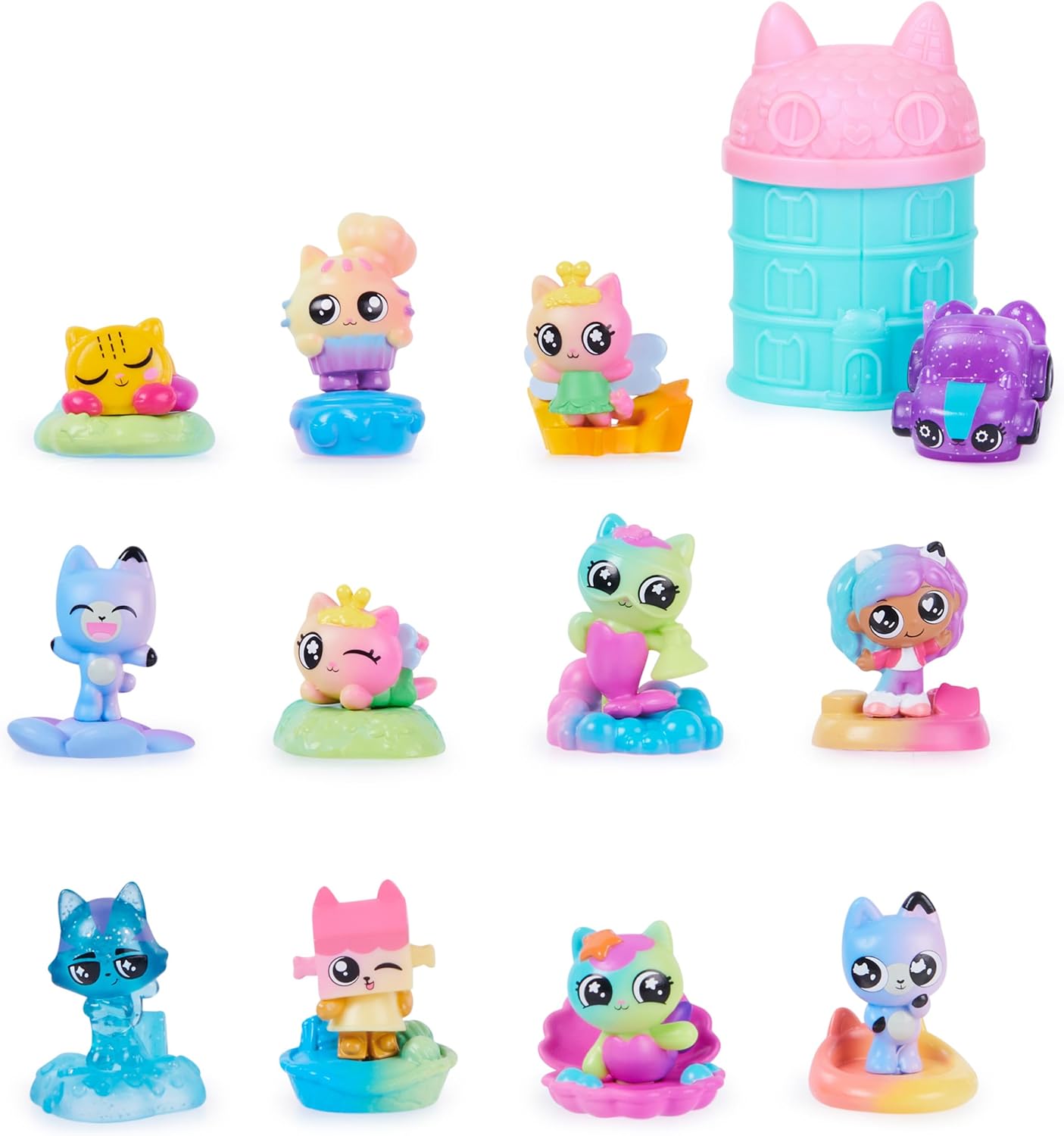 Gabby's Dollhouse Set De 12 Mini Figuras Miausombrosas