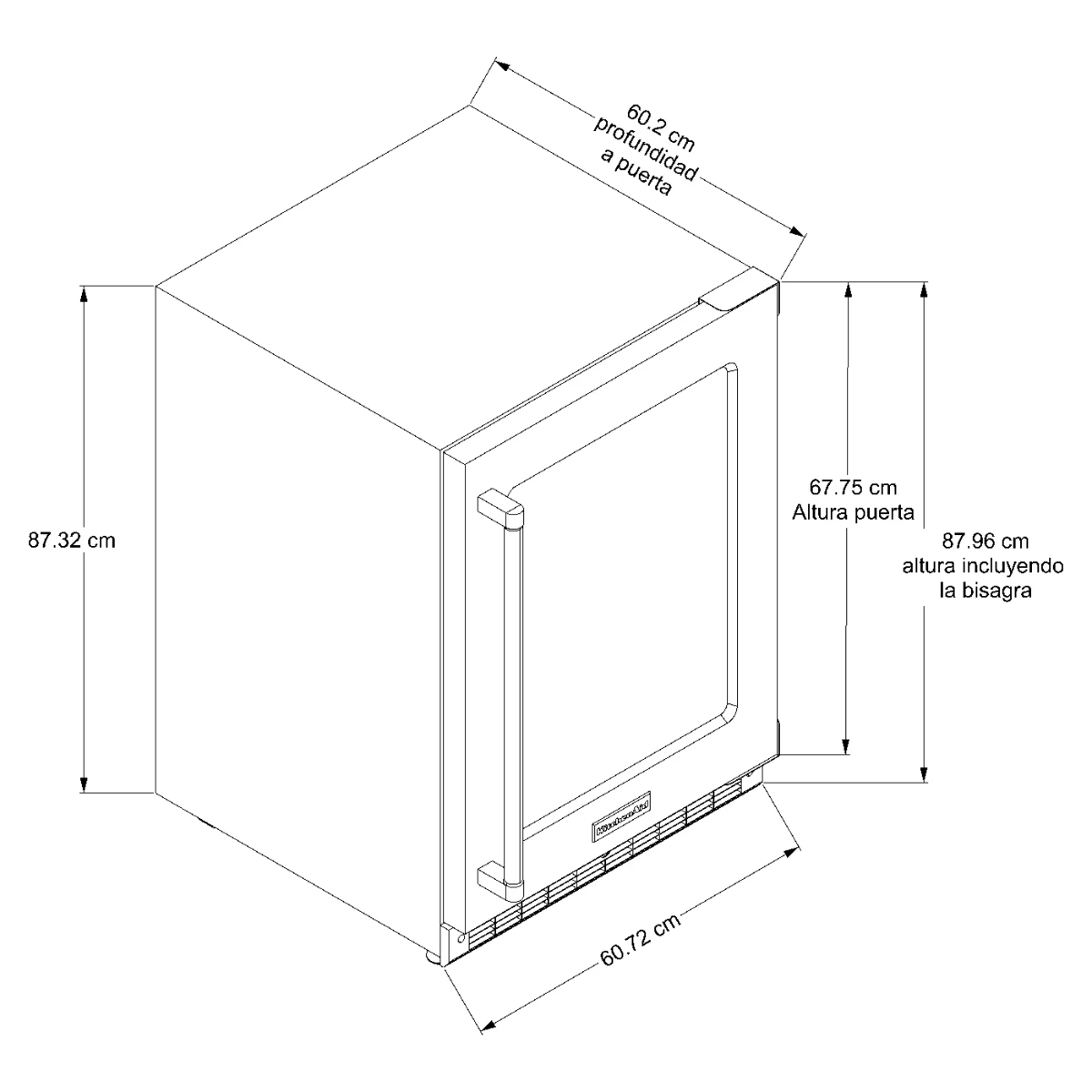 Centro de Bebidas KitchenAid KUBR214KSB de 4.8 Pies Cúbicos