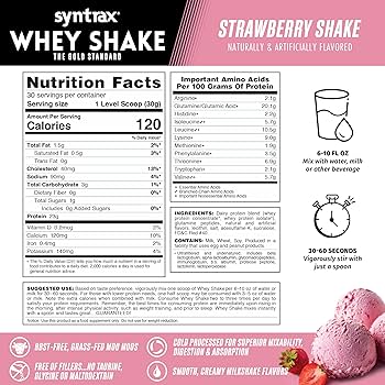 Proteina Whey Shake 2.27kg 76 Serv Fresa
