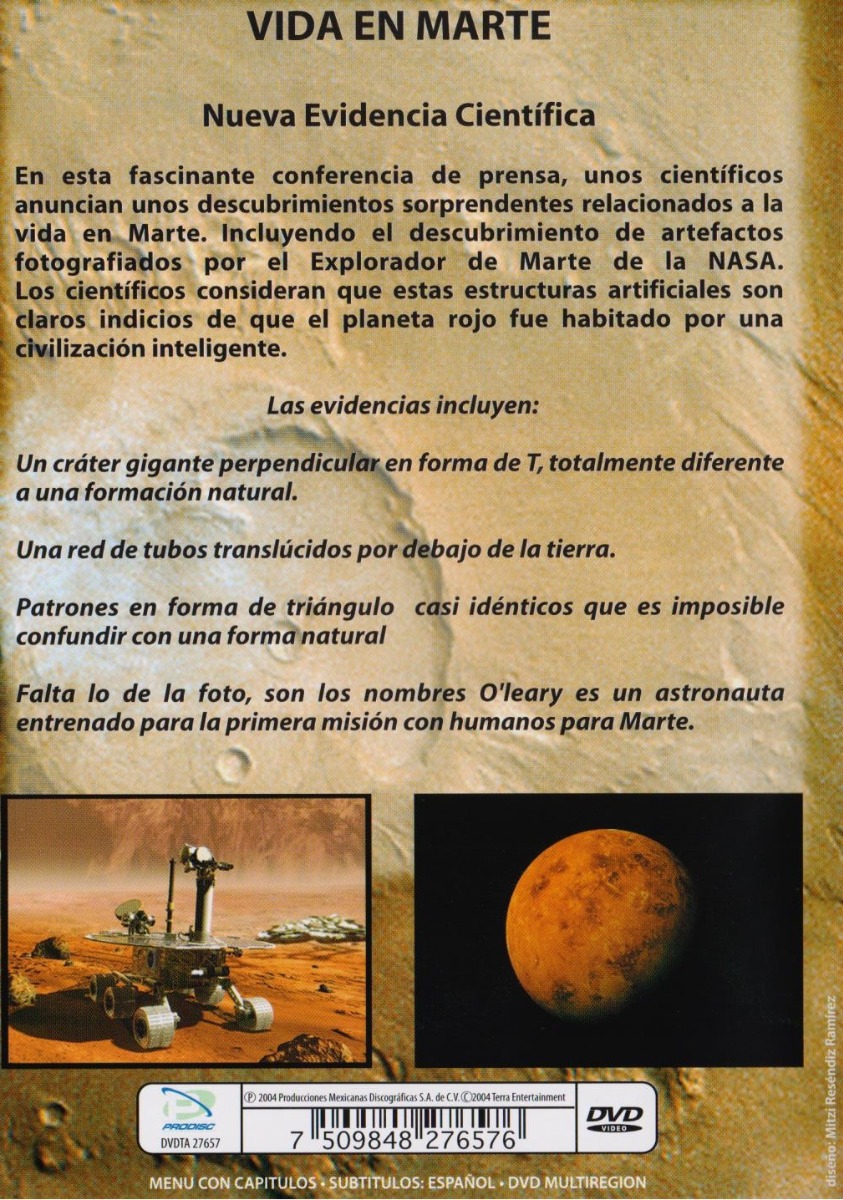 Vida En ¿ Marte ? Nueva Evidencia Cientifica Documental Dvd