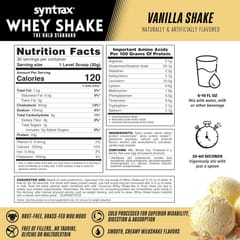 Proteina Whey Shake 2.27kg 76 serv Vainilla