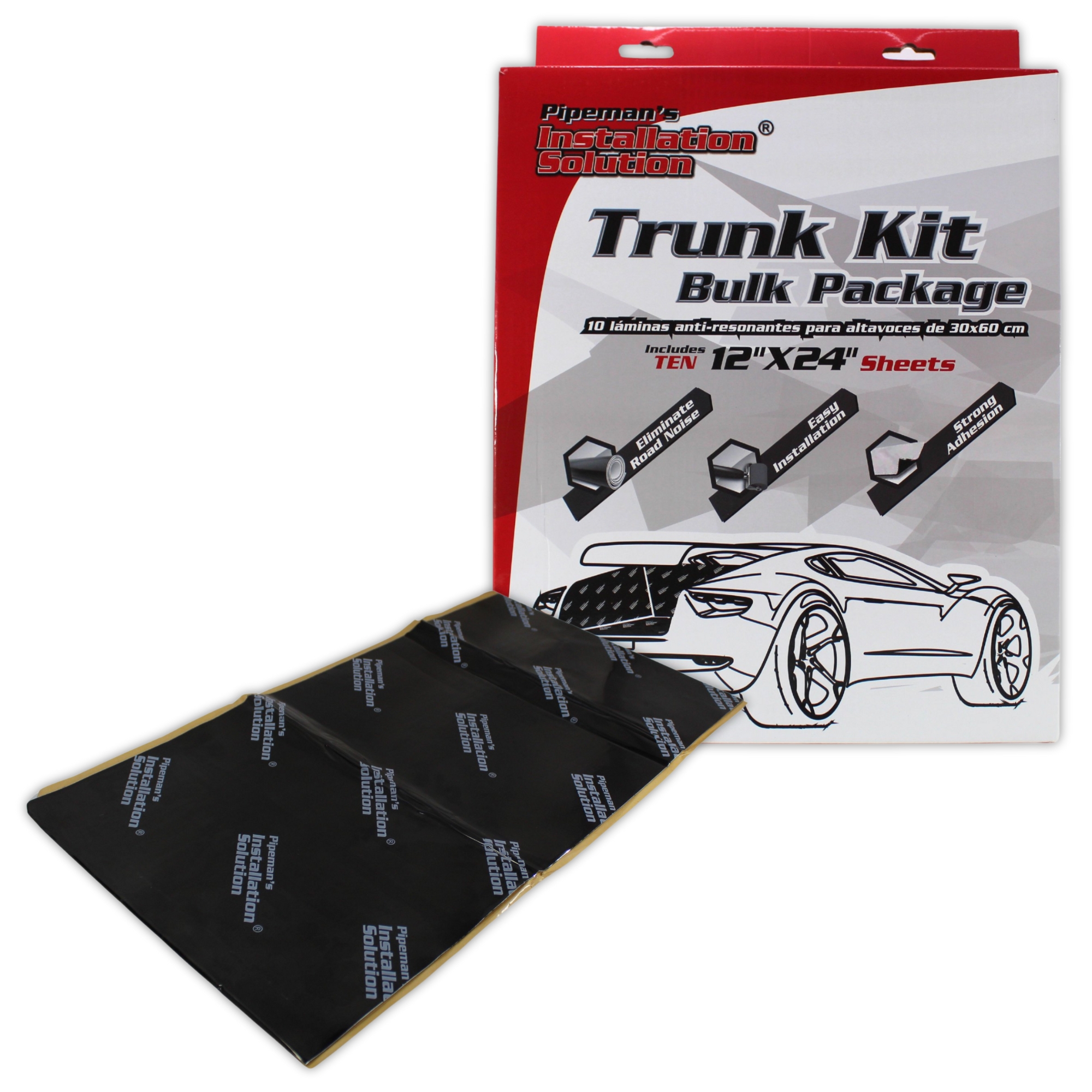 Laminas Insonorizante Automotriz 10 Pz Pipeman's IS-DT101224