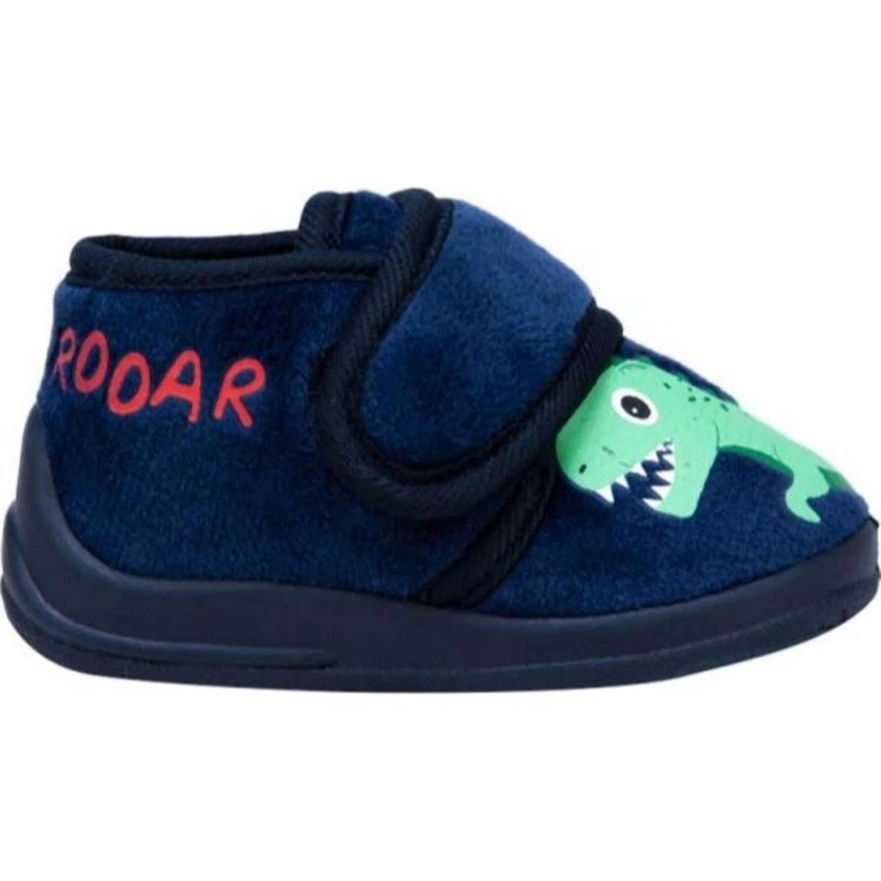 Pantufla para bebé, tipo botín, con peluche y bordado, con