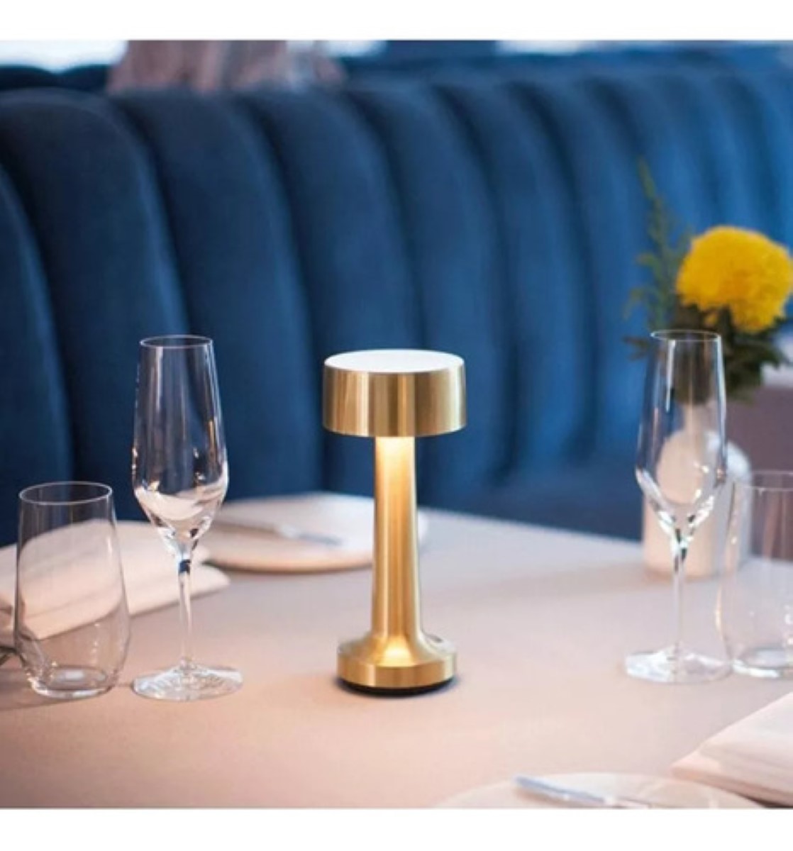 Lámpara De Mesa De Barra Led Decoración De Escritorio Luz Tá dorado