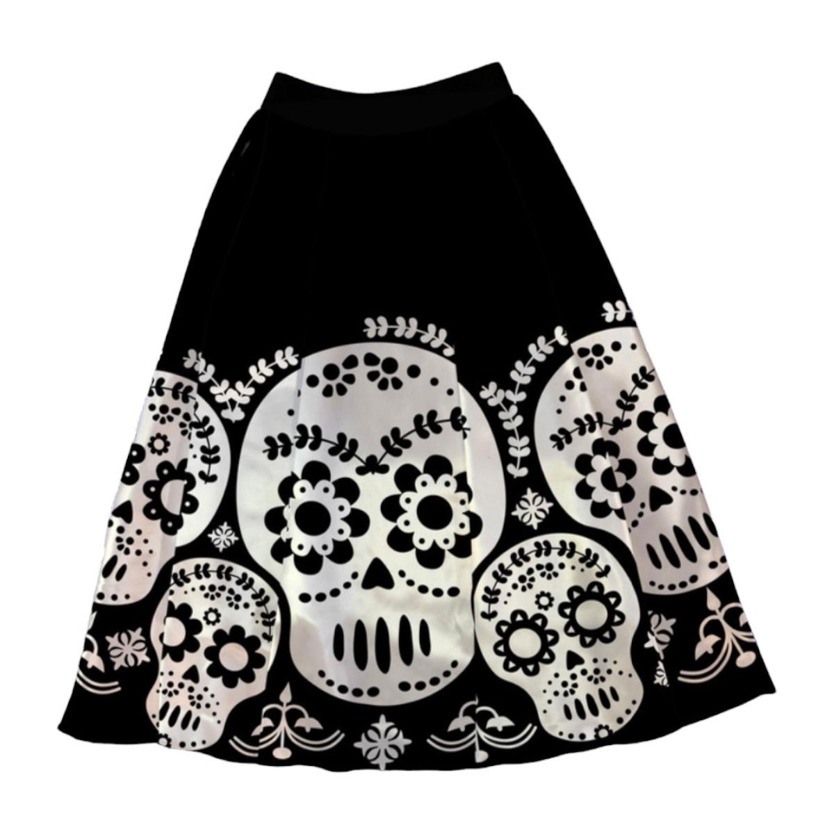 Falda Disfraz Mujer Para Día De Muertos Halloween Catrina